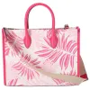 Michael Kors Mirella Medium East West Tote Electric Pink Multi Palm Tree Leaves sold by Gaby's Bags