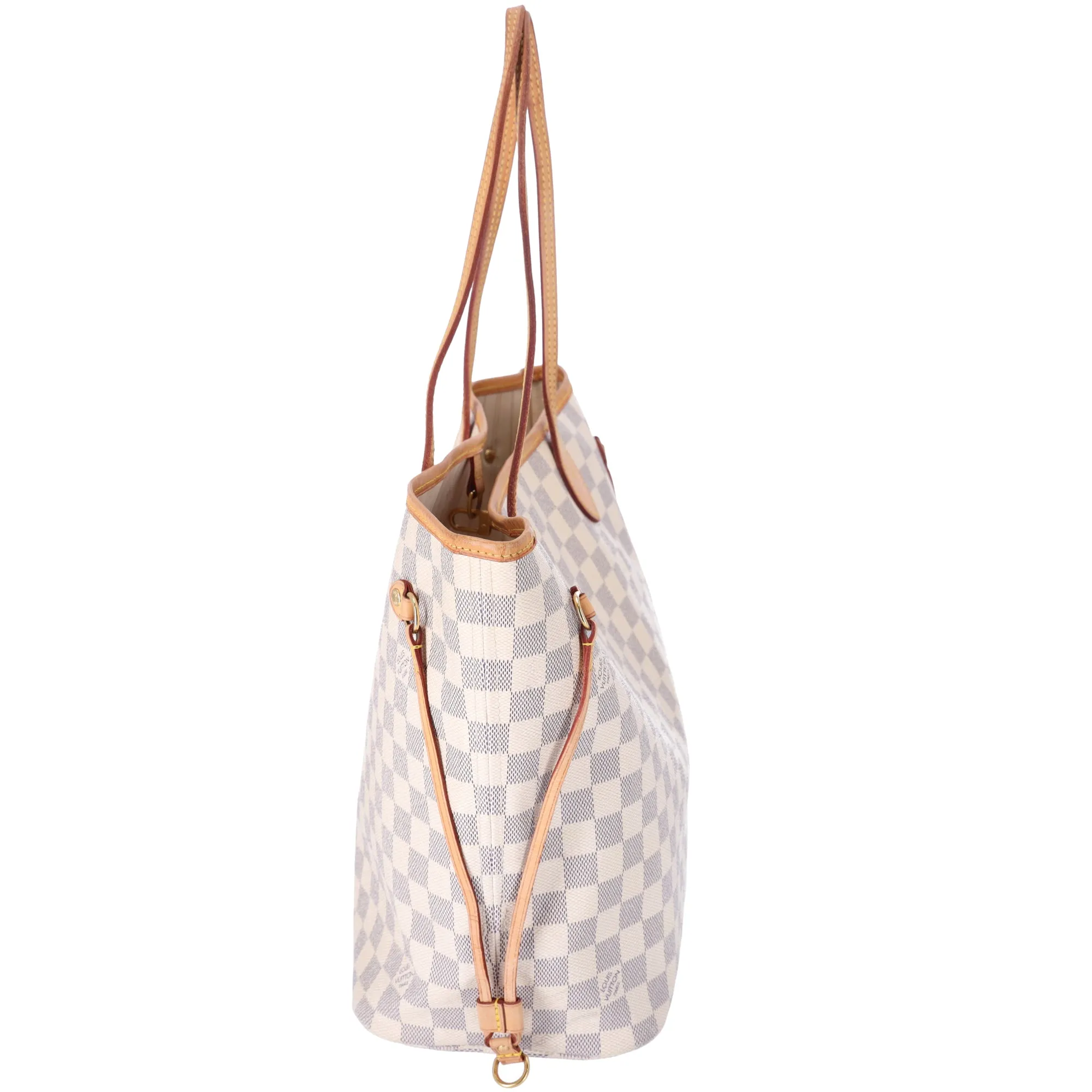 Louis Vuitton Neverfull MM Tote Bag N51107 Azur Damier Canvas Beige sold by Gaby's Bags product image thumbnail 2