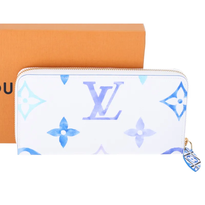 Louis Vuitton Zippy Wallet By the Pool M82384 Blue Giant Monogram sold by Gaby's Bags