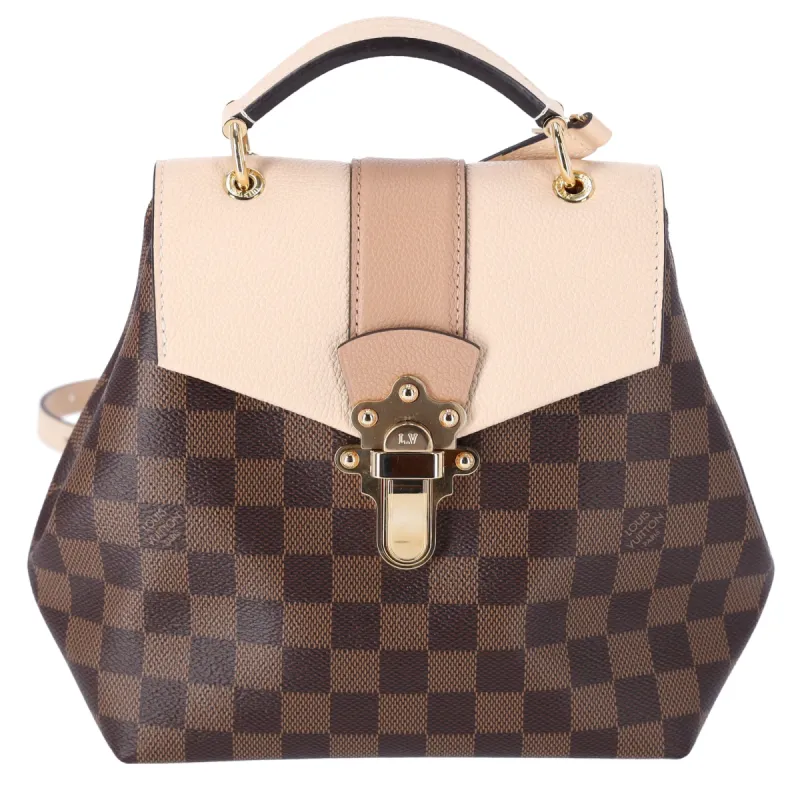 Louis Vuitton Clapton Backpack Damier Brown Canvas Leather Cream Crossbody sold by Gaby's Bags