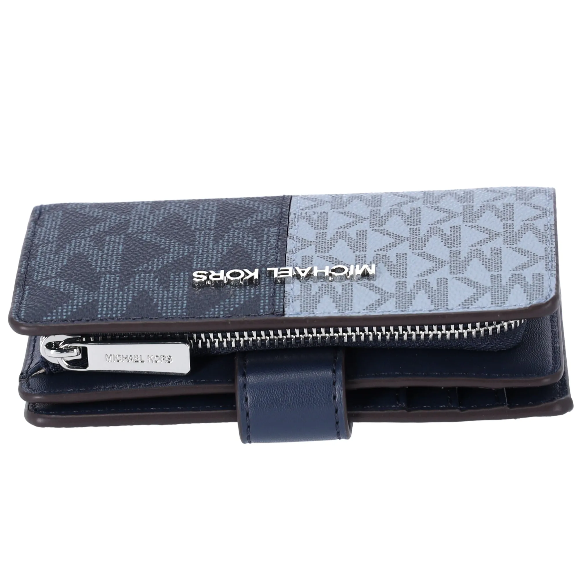 Michael Kors Jet Set Travel Medium Bifold Zip Coin ID Card Wallet Navy Multi sold by Gaby's Bags product image thumbnail 4