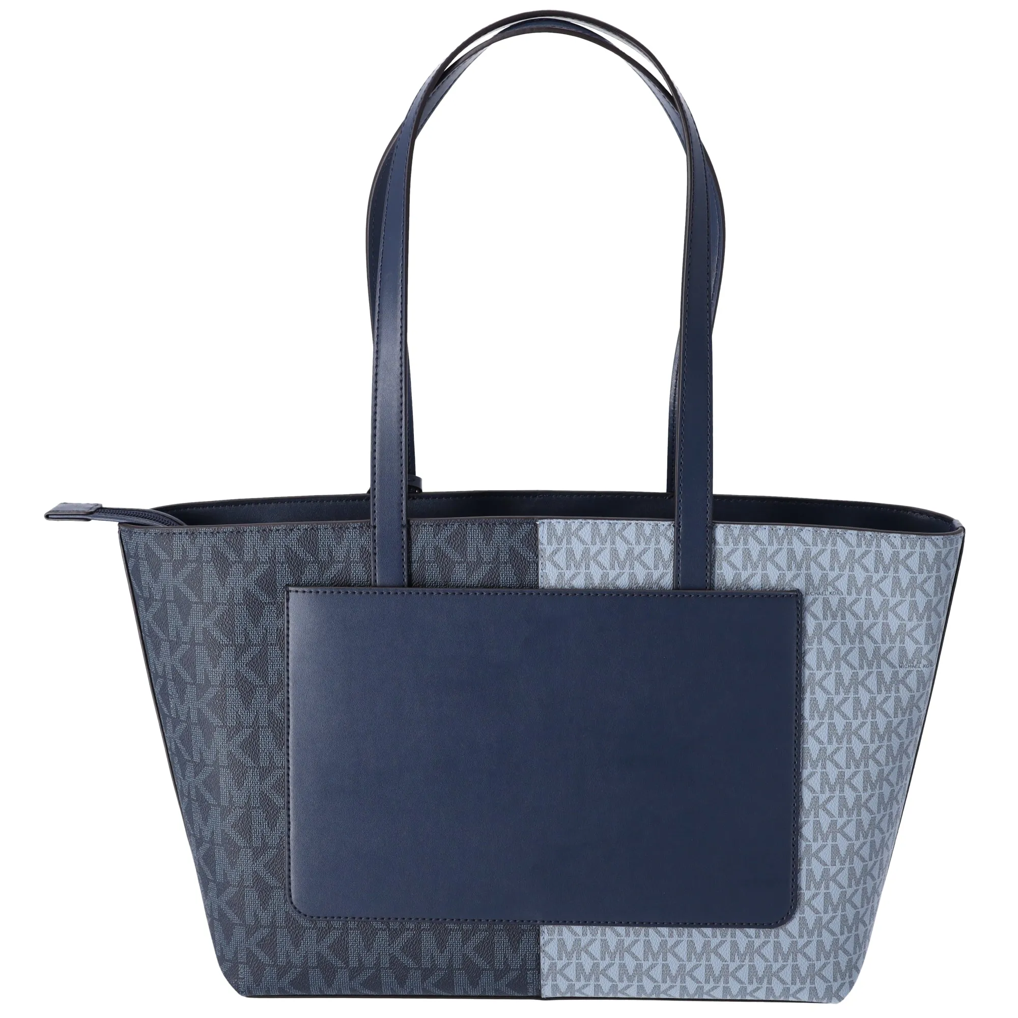 Michael Kors Jet Set Travel Medium Top Zip Tote Navy Multi MK Signature sold by Gaby's Bags product image thumbnail 3