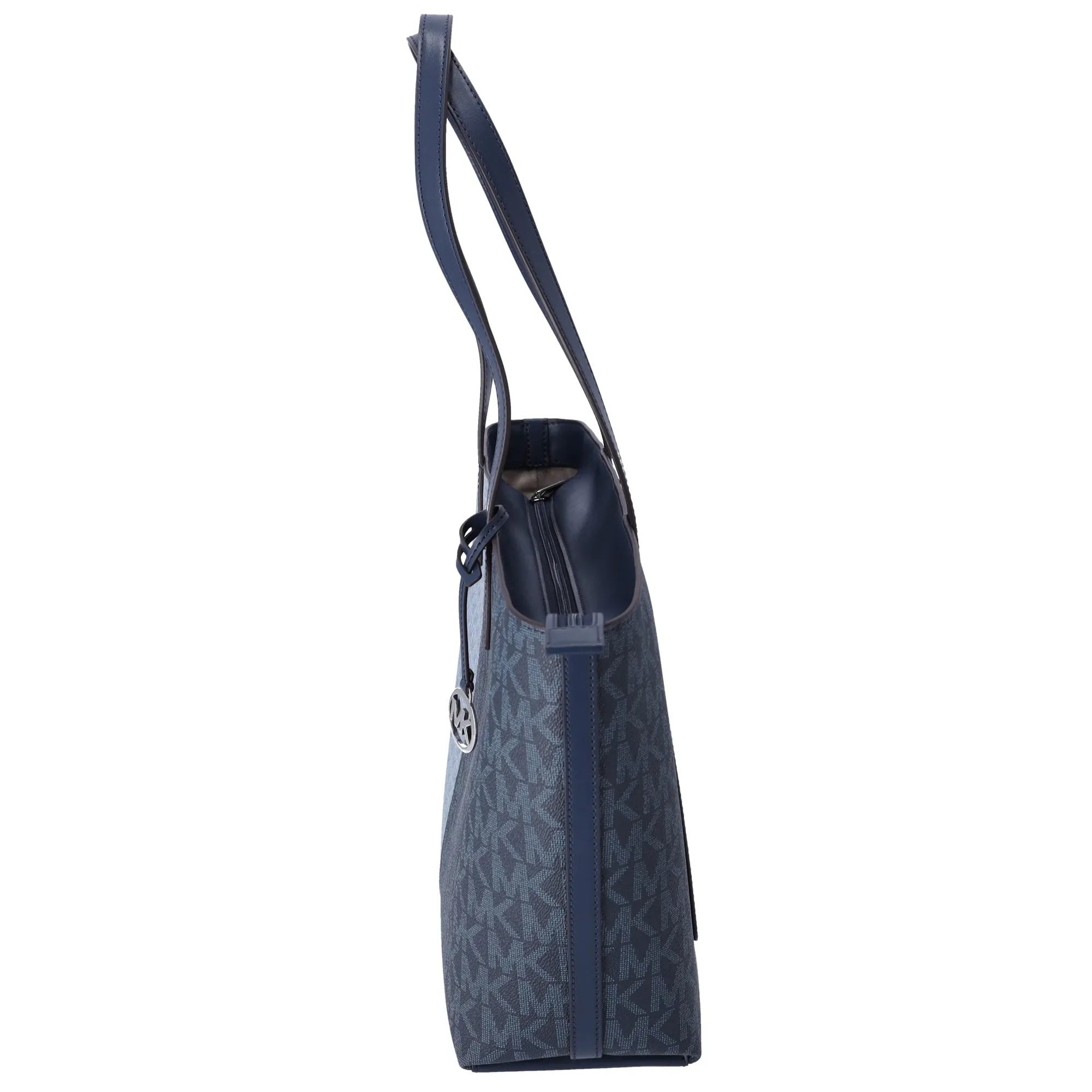 Michael Kors Jet Set Travel Medium Top Zip Tote Navy Multi MK Signature sold by Gaby's Bags product image thumbnail 2
