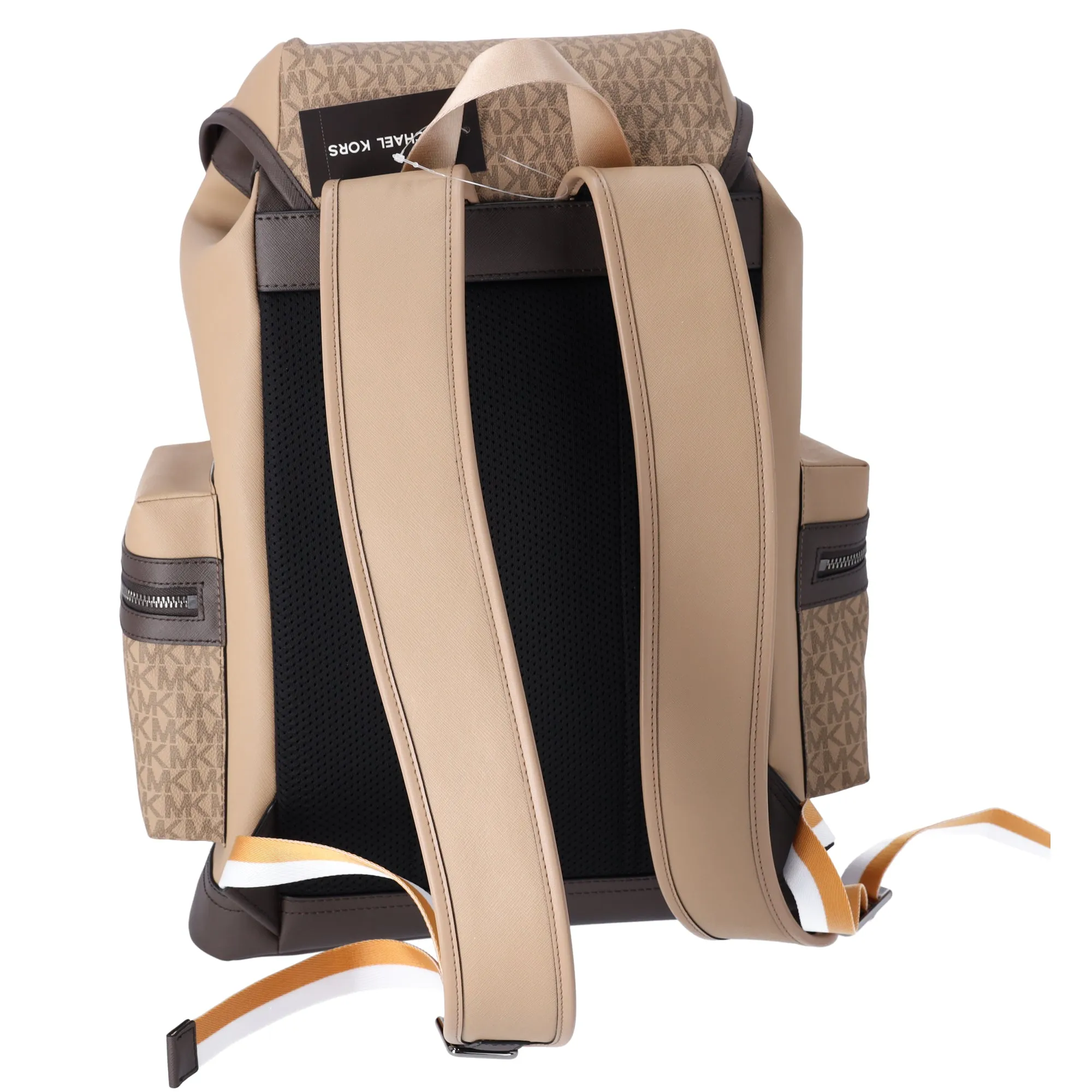 Michael Kors Rivington Logo Stripe Backpack Large Unisex Cargo Gold Rod MK sold by Gaby's Bags product image thumbnail 3