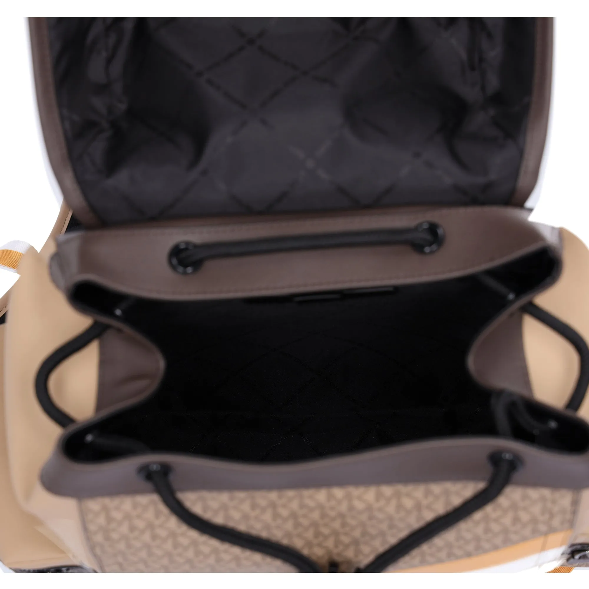 Michael Kors Rivington Logo Stripe Backpack Large Unisex Cargo Gold Rod MK sold by Gaby's Bags product image thumbnail 4