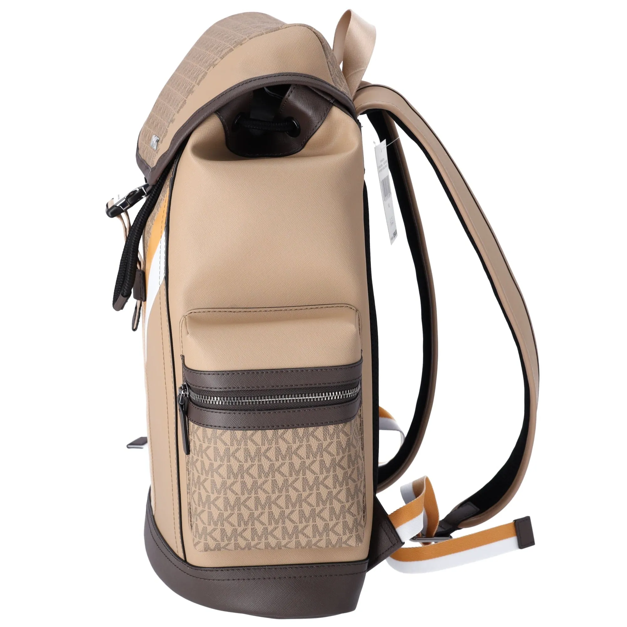 Michael Kors Rivington Logo Stripe Backpack Large Unisex Cargo Gold Rod MK sold by Gaby's Bags product image thumbnail 2