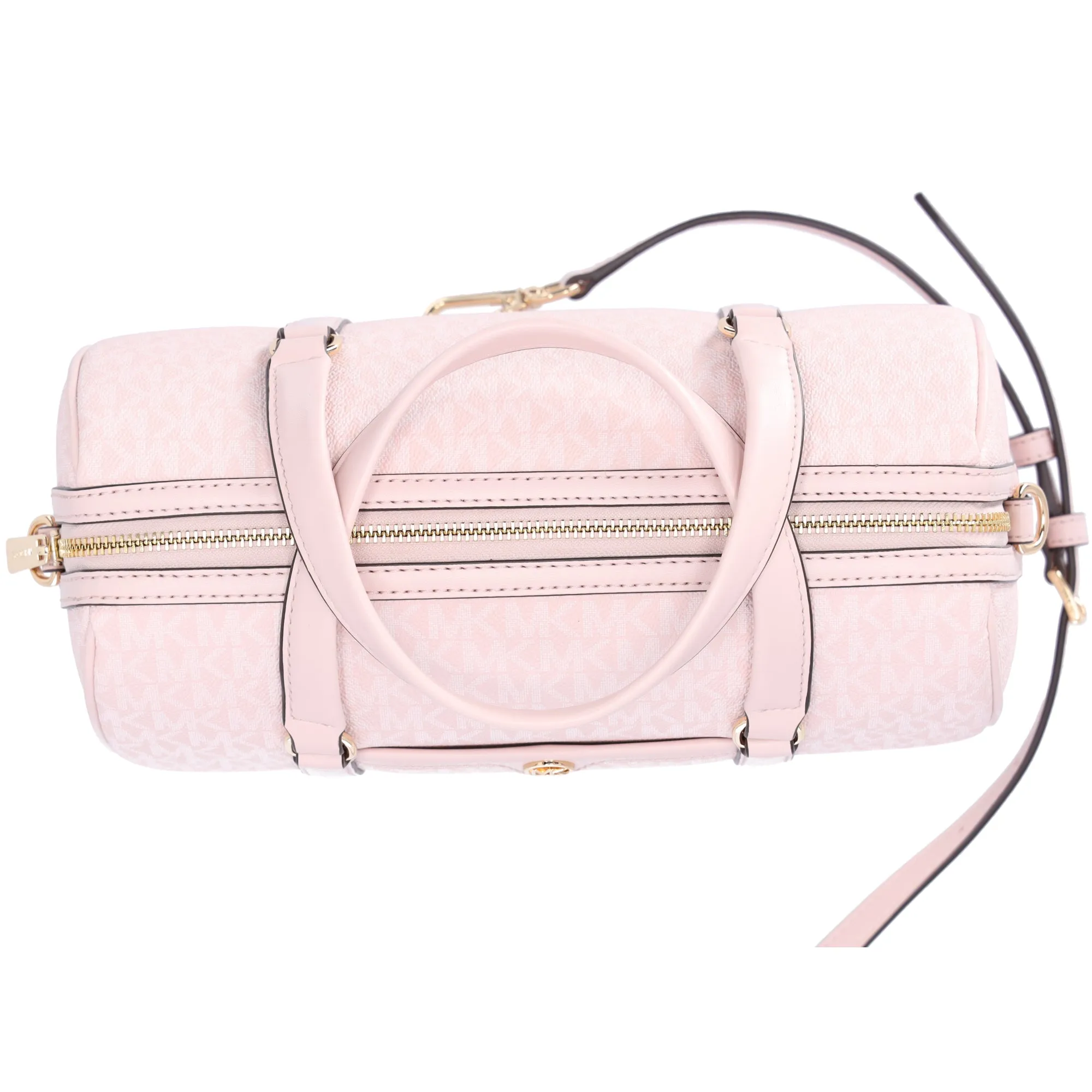Michael Kors Medium Duffle Bag Satchel Light Powder Blush Pink MK Signature sold by Gaby's Bags product image thumbnail 5