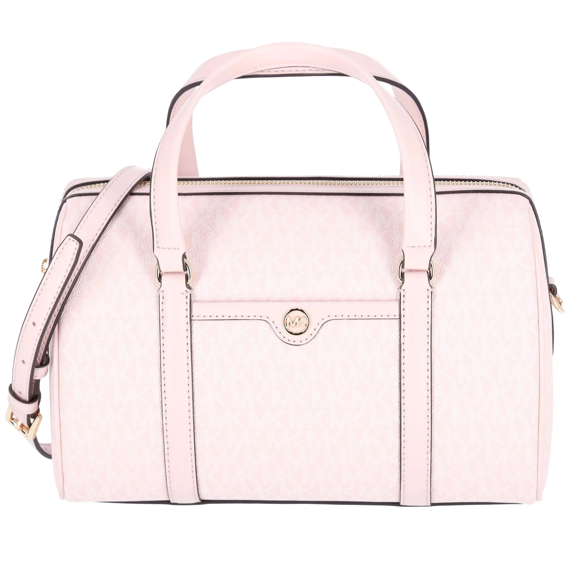 Michael Kors Medium Duffle Bag Satchel Light Powder Blush Pink MK Signature sold by Gaby's Bags product image thumbnail 2