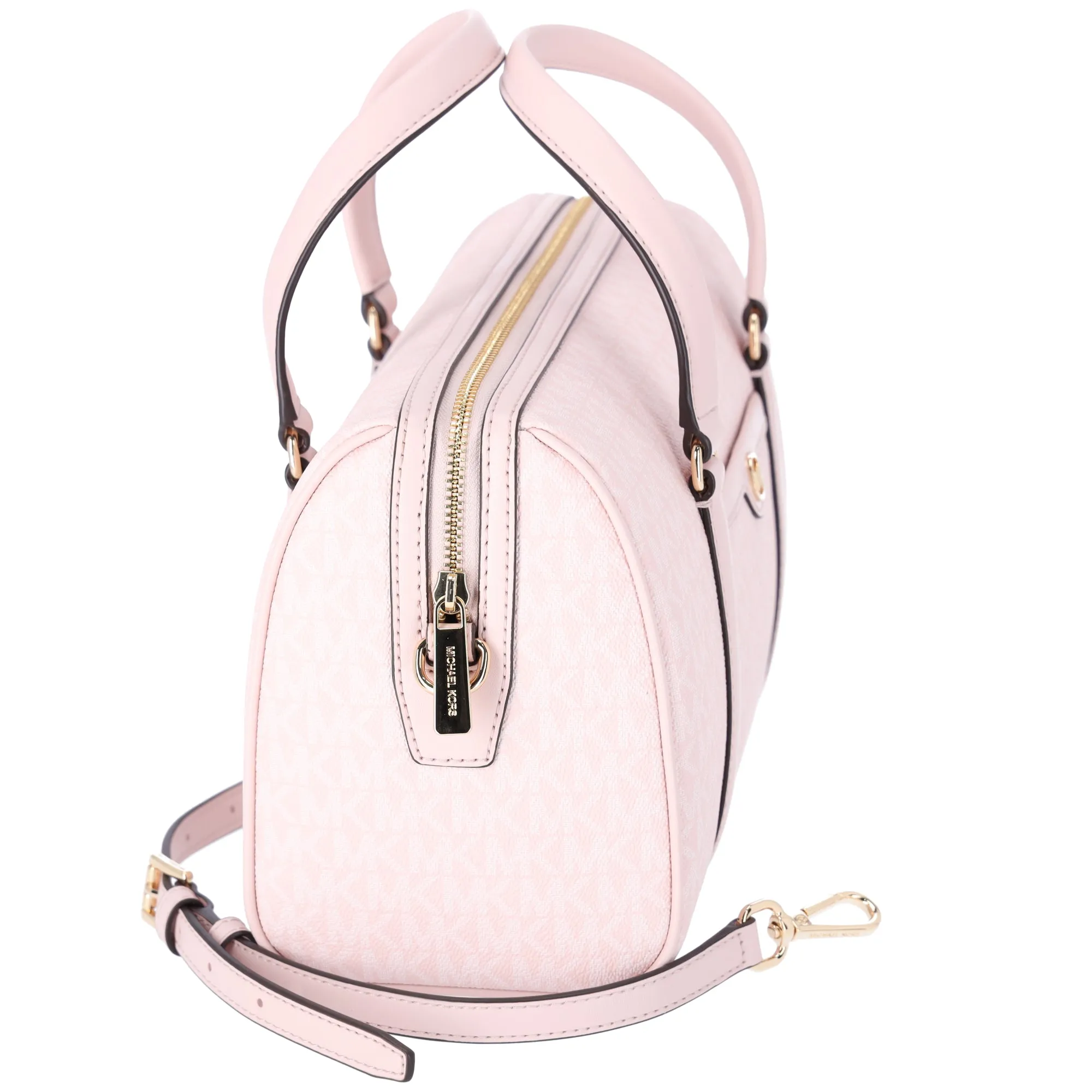 Michael Kors Medium Duffle Bag Satchel Light Powder Blush Pink MK Signature sold by Gaby's Bags product image thumbnail 3