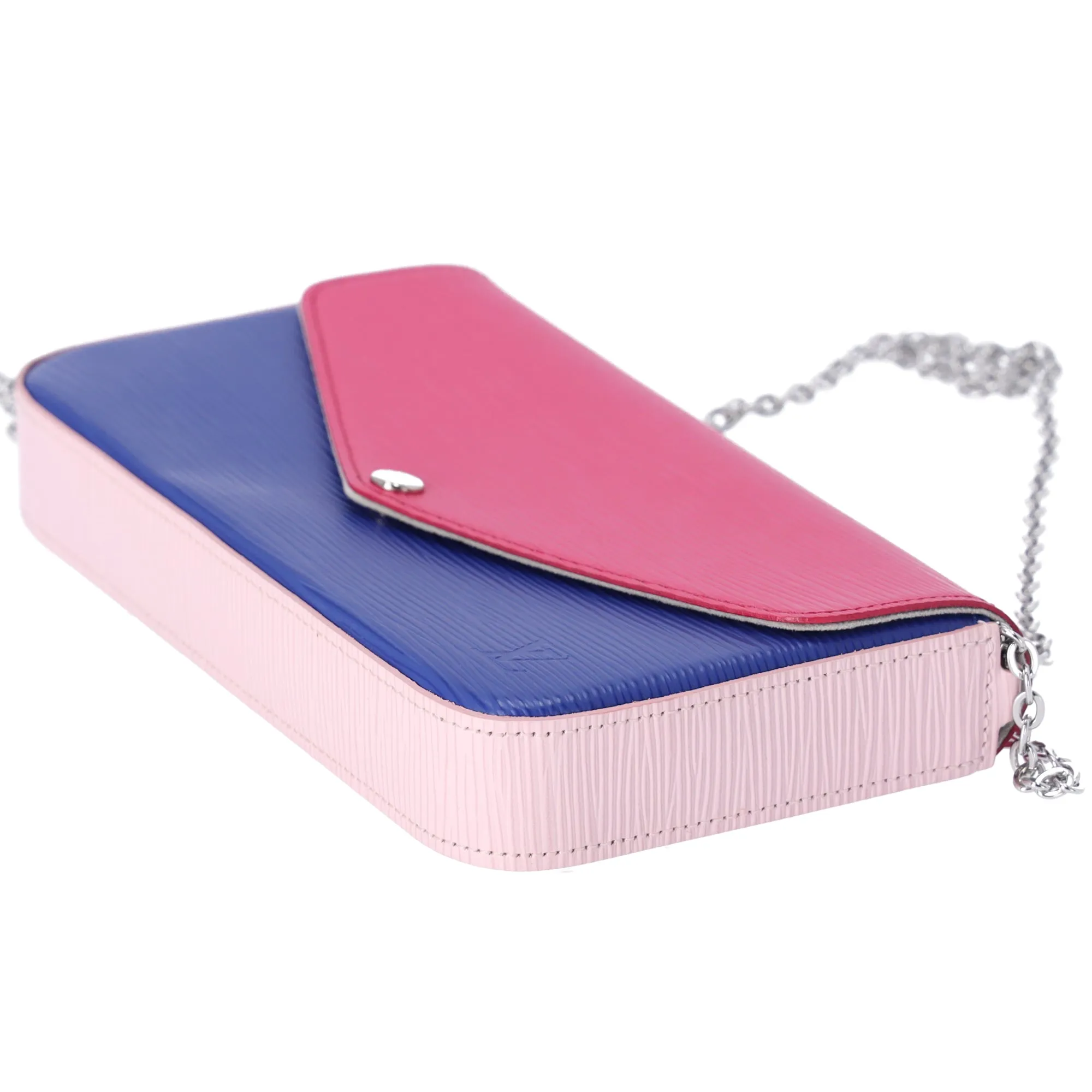 Louis Vuitton Felicie Pouchette Pink Blue Colorblock Epi Leather Inserts sold by Gaby's Bags product image thumbnail 3
