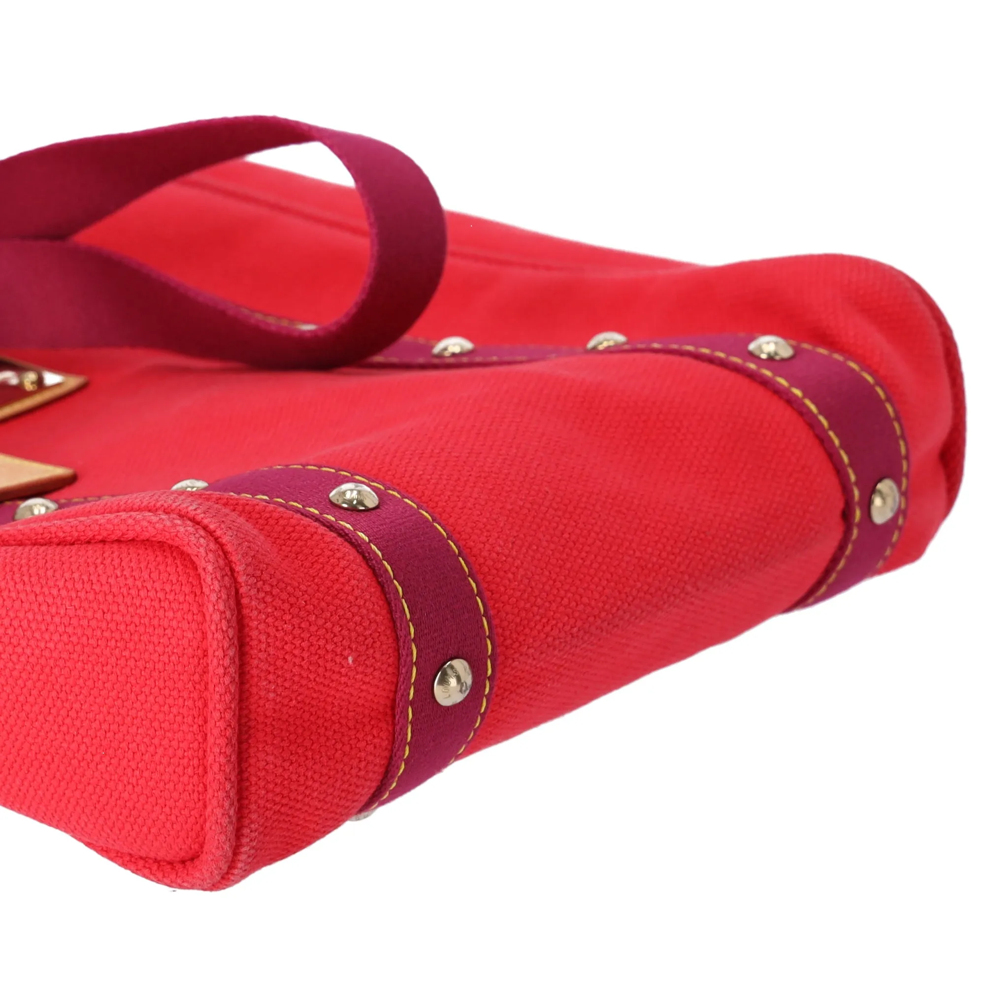 Louis Vuitton Cabas MM Antigua Tote Bag M40034 Red Rouge Canvas sold by Gaby's Bags product image thumbnail 3