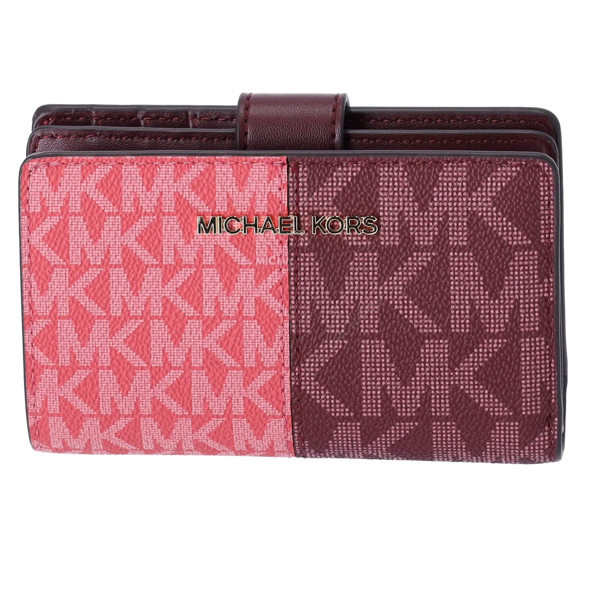 Michael Kors Jet Set Medium Bifold Zip Coin Signature Wallet Oxblood Multi MK sold by Gaby's Bags product image thumbnail 2