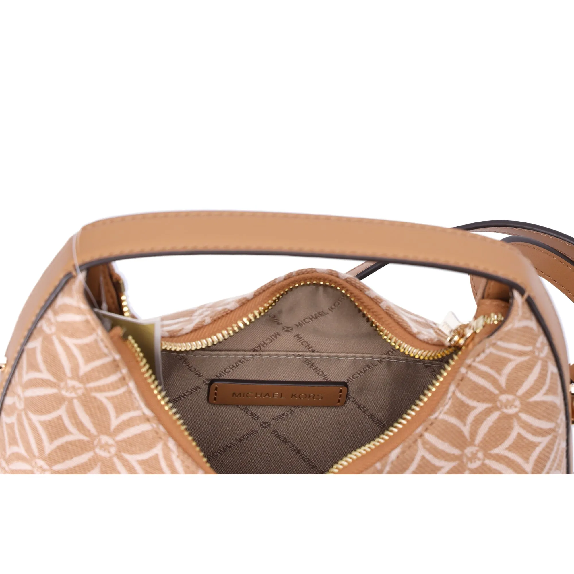 Michael Kors Ember Small Shoulder Crossbody Bag MK Jacquard Deer Tan Multi sold by Gaby's Bags product image thumbnail 5