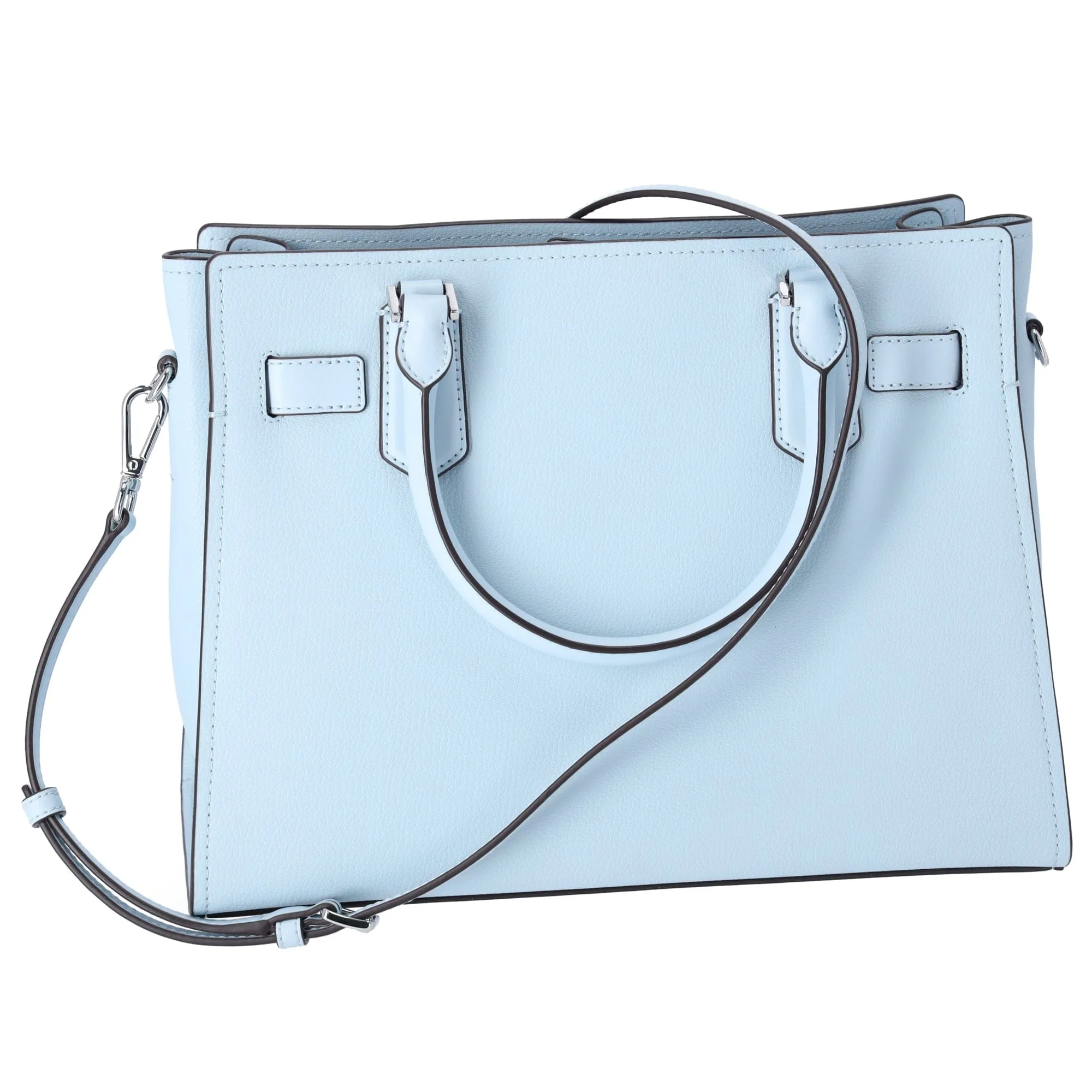 Michael Kors Hamilton Medium Leather Satchel Crossbody Bag Vista Blue sold by Gaby's Bags product image thumbnail 3