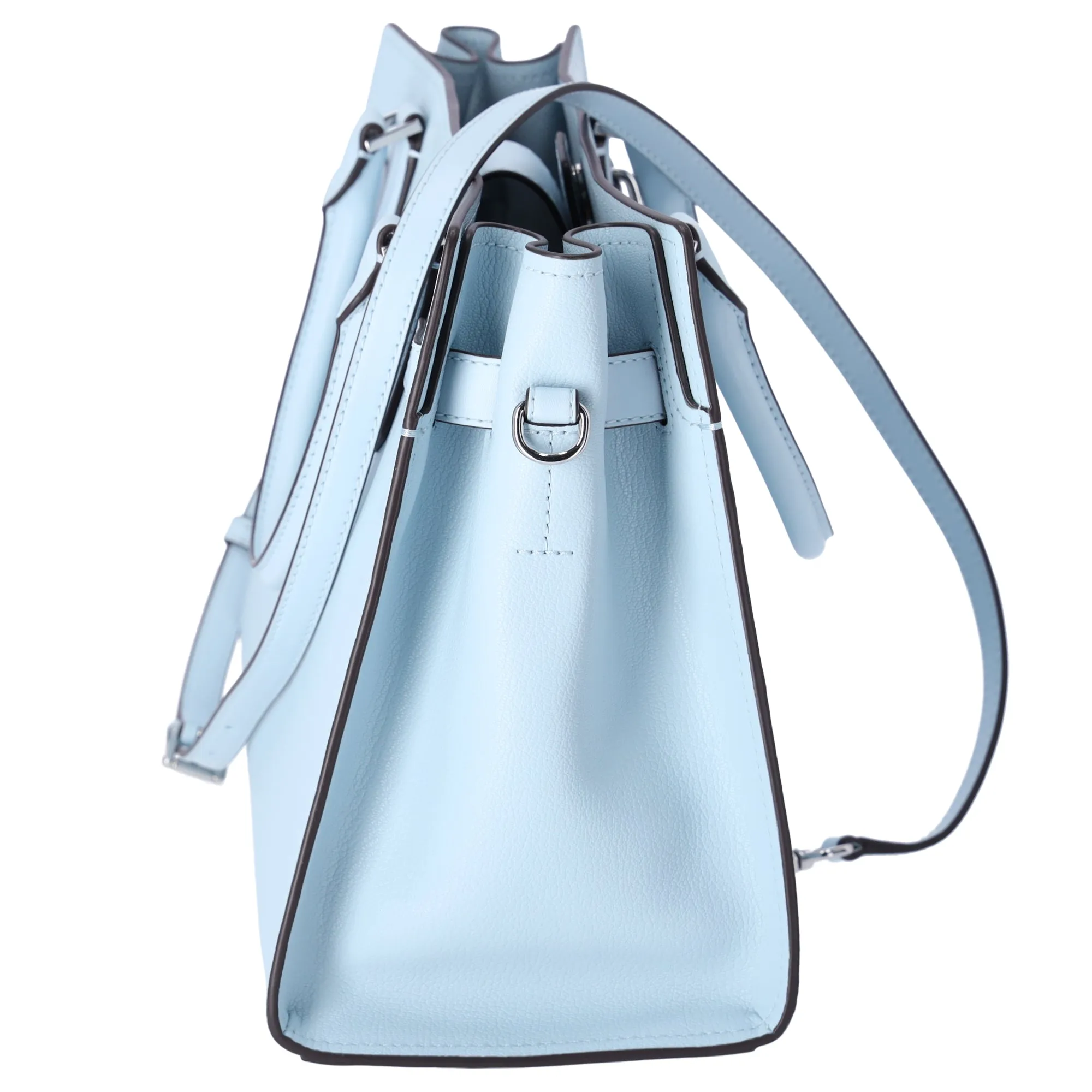 Michael Kors Hamilton Medium Leather Satchel Crossbody Bag Vista Blue sold by Gaby's Bags product image thumbnail 4