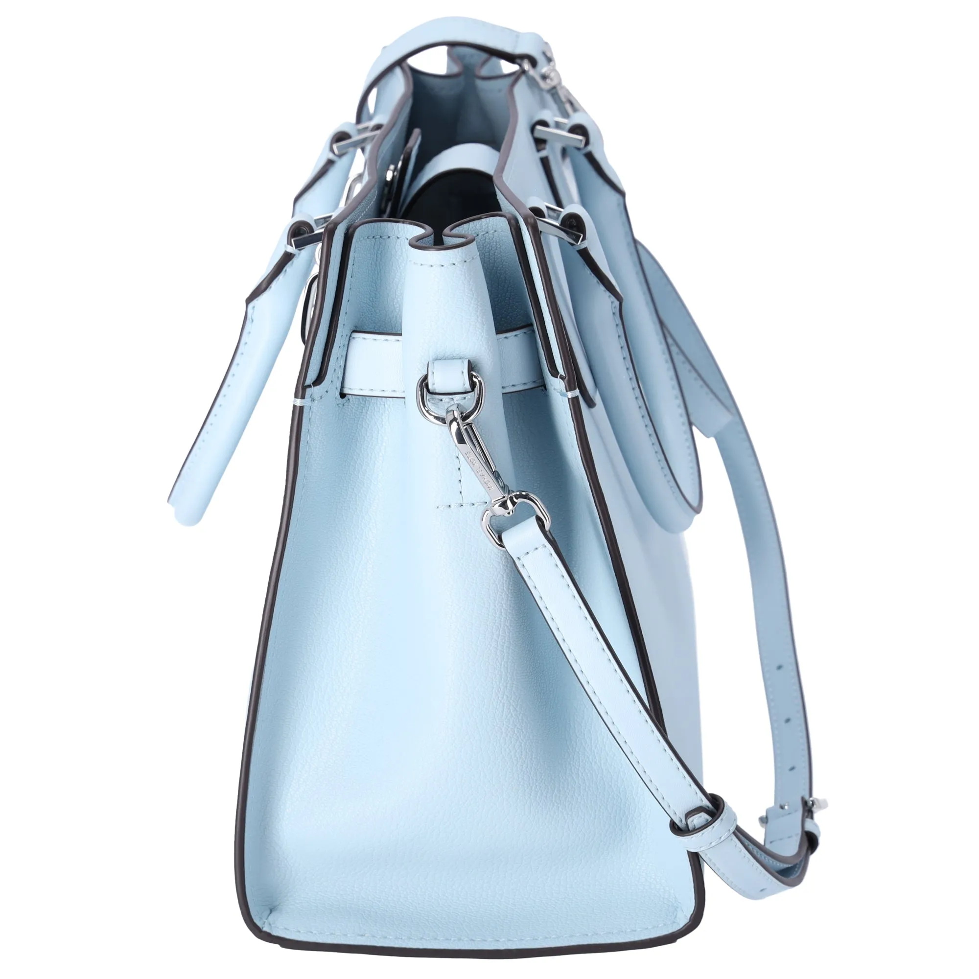 Michael Kors Hamilton Medium Leather Satchel Crossbody Bag Vista Blue sold by Gaby's Bags product image thumbnail 2