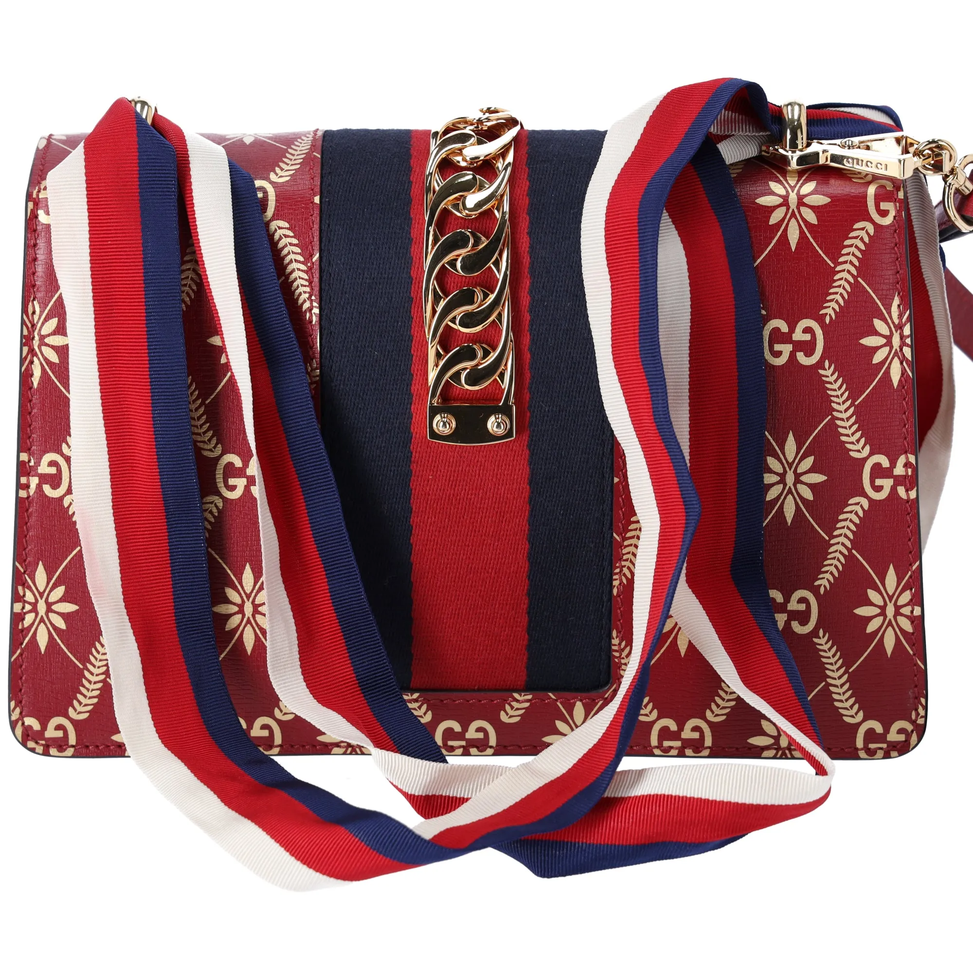 GUCCI Sylvie Shoulder Bag 524405 Bee Stars Red Gold Multi Leather sold by Gaby's Bags product image thumbnail 5