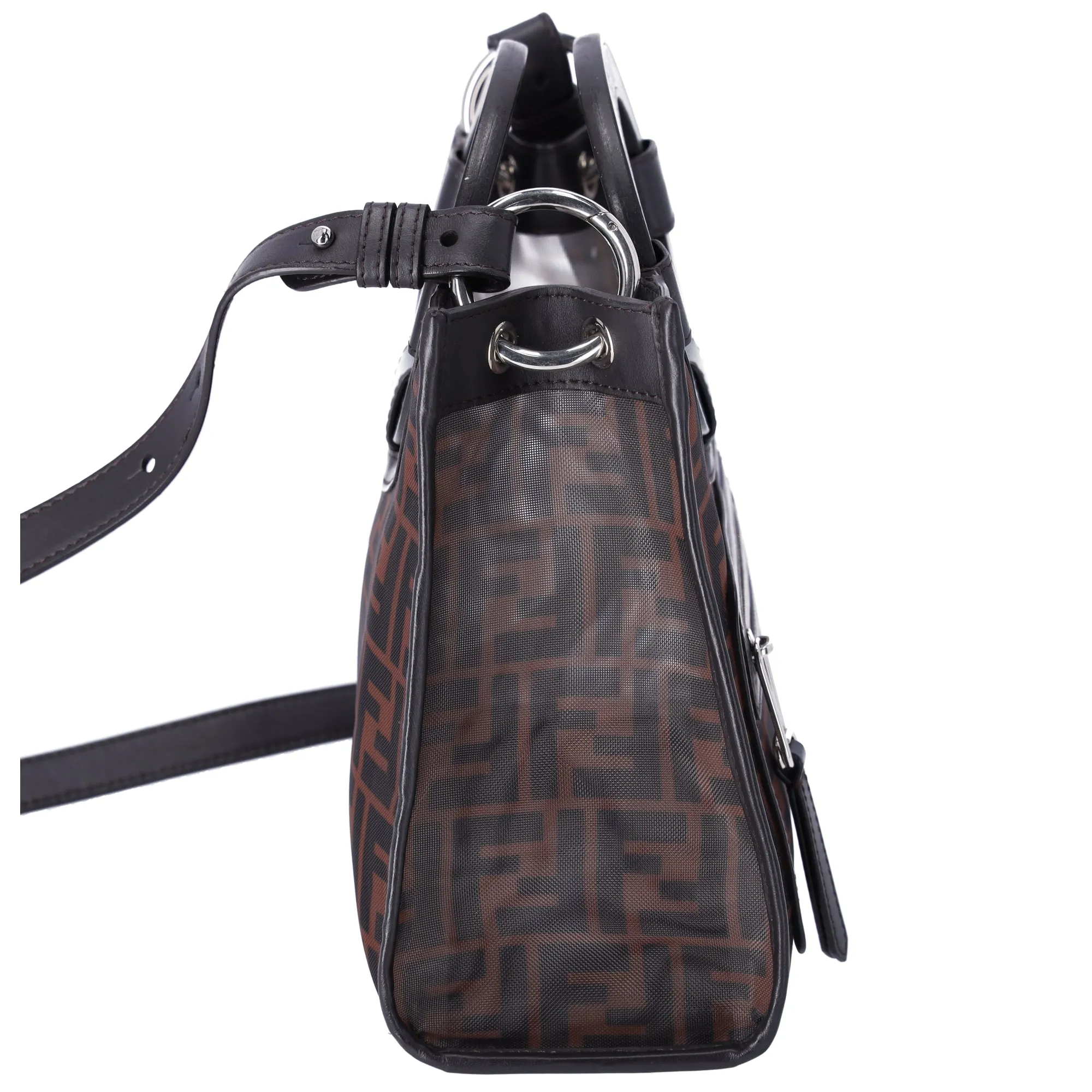 FENDI Runaway Shopper Tote Bag 8BH353-A6D6 Black Dark Brown sold by Gaby's Bags product image thumbnail 5