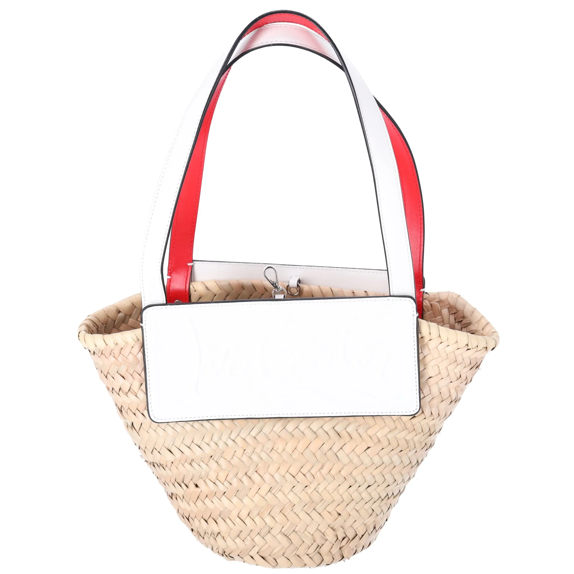Christian Louboutin Women's White Loubishore Bag Woven Straw sold by Gaby's Bags