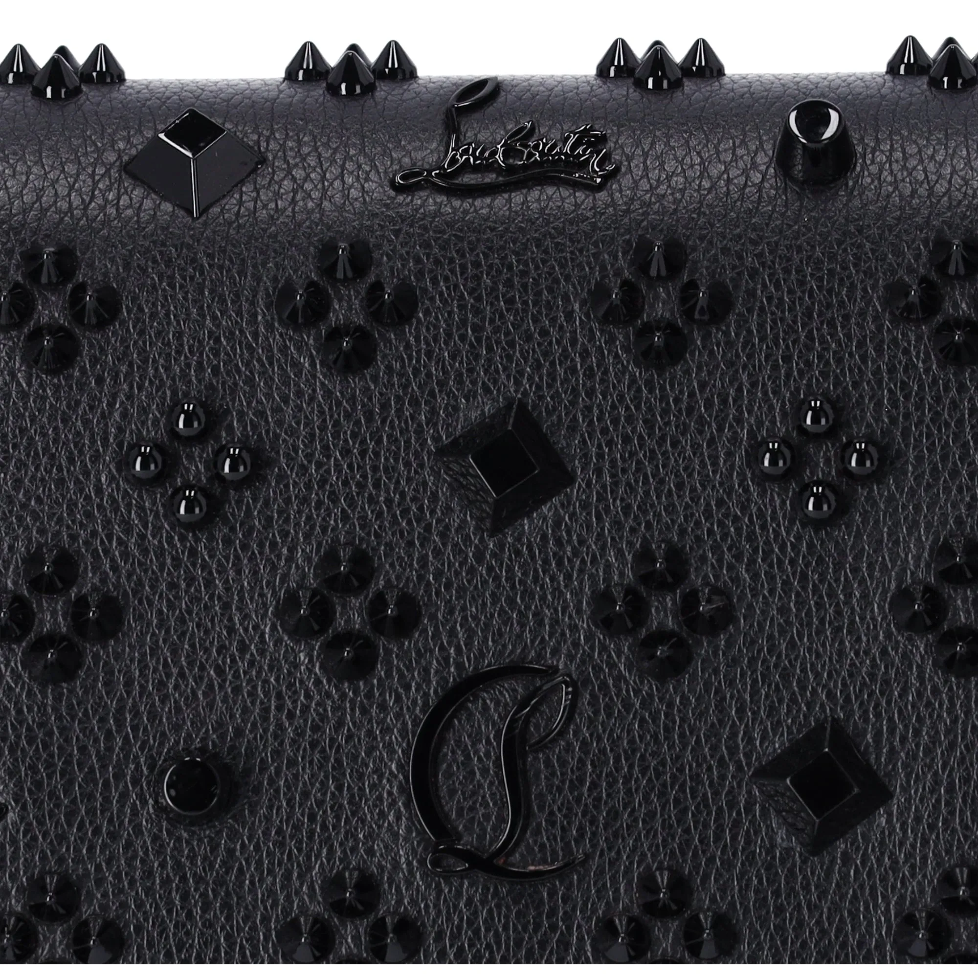 Christian Louboutin Paloma Clutch Crossbody Leather Black on Black Studded sold by Gaby's Bags product image thumbnail 2
