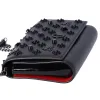 Christian Louboutin Paloma Clutch Crossbody Leather Black on Black Studded sold by Gaby's Bags