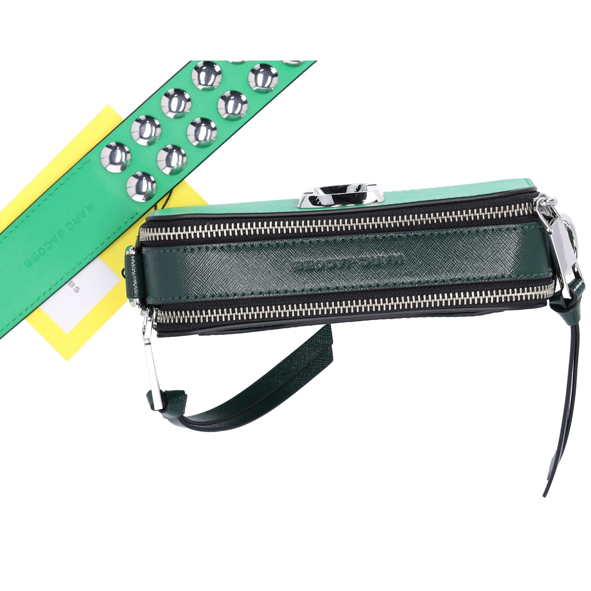Marc Jacobs The Snapshot Shoulder Bag Studded Saffiano Leather Fern Green sold by Gaby's Bags product image thumbnail 5