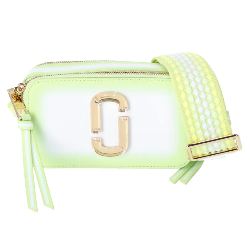 Marc Jacobs Snapshot Fluoro Edge Crossbody Neon Green Woven Strap sold by Gaby's Bags
