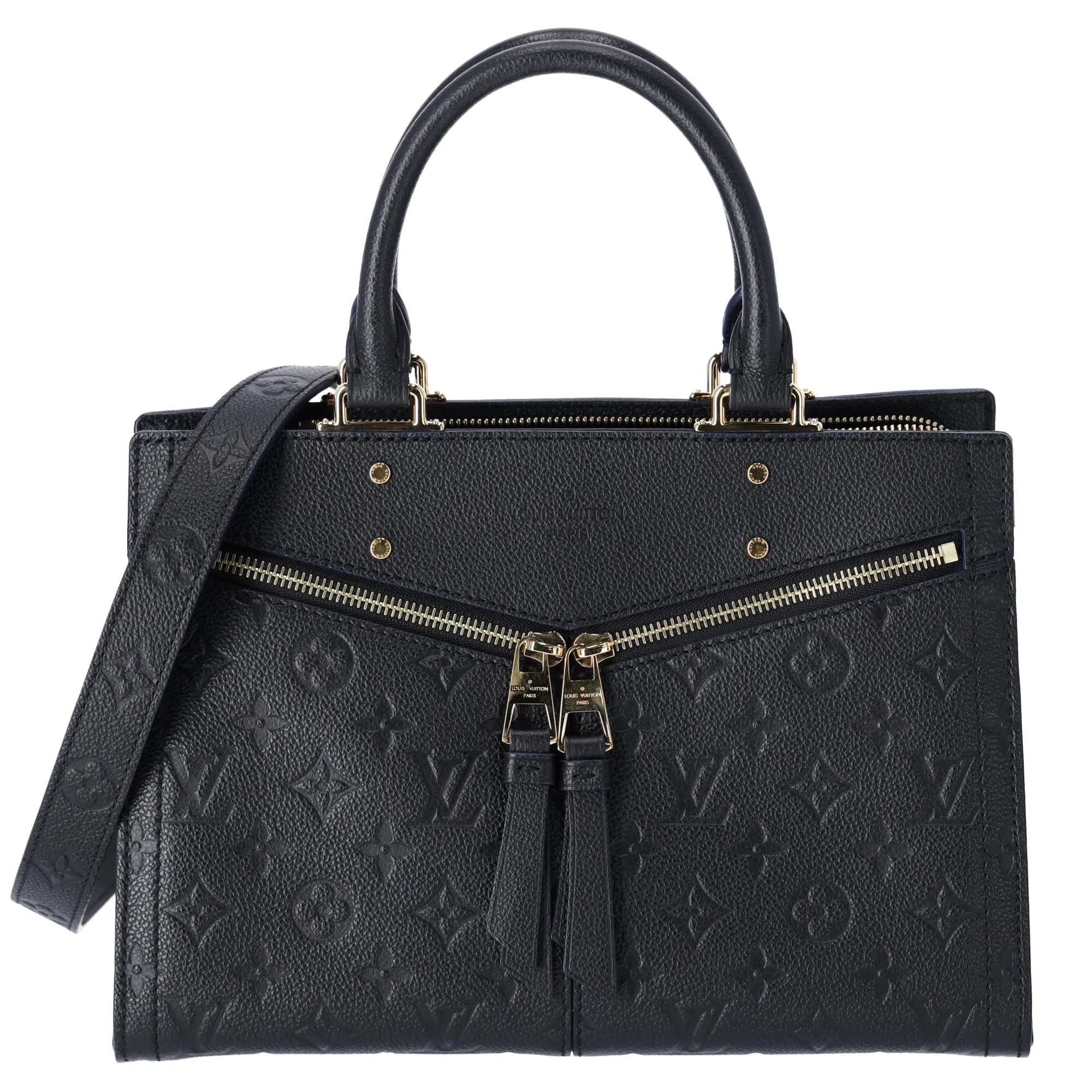 Louis Vuitton Sully PM Satchel Bag Black Monogram Empreinte Leather M54196 sold by Gaby's Bags