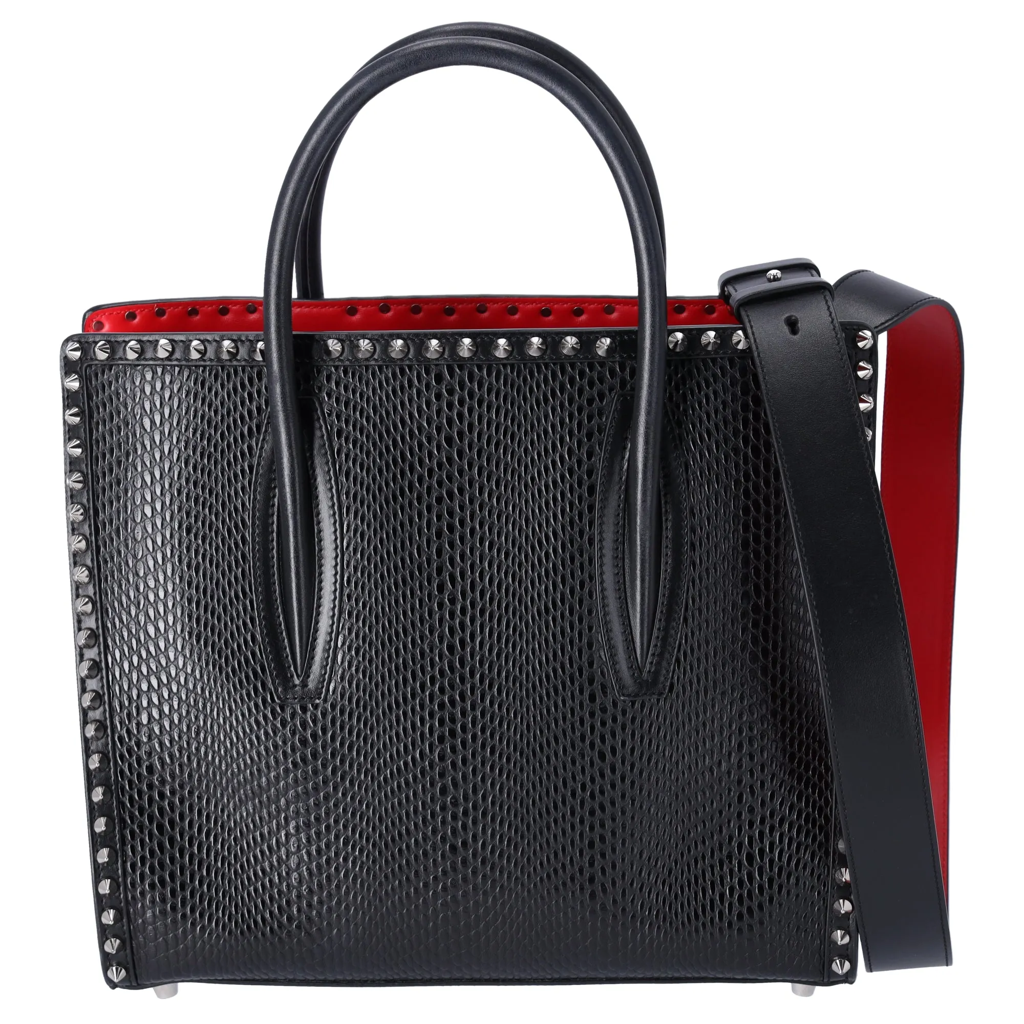 Christian Louboutin Paloma Medium Calf Leather Handbag Crossbody Black sold by Gaby's Bags