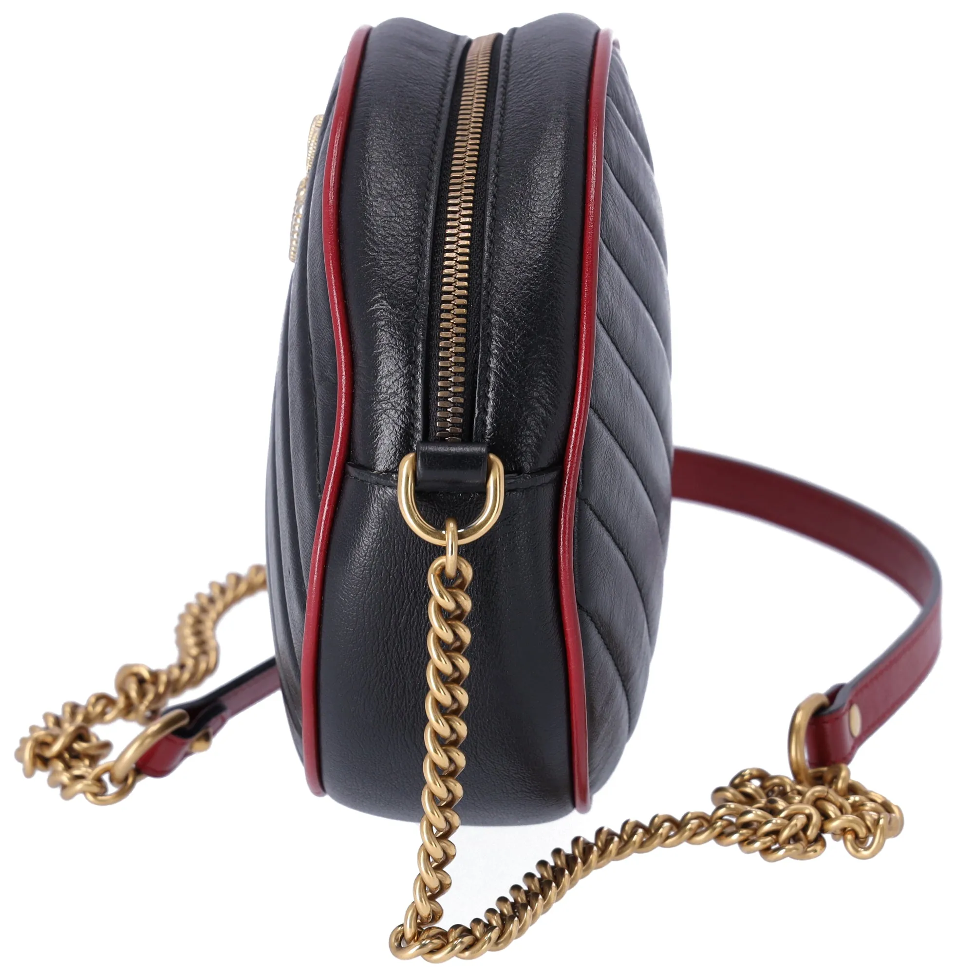 Gucci Mini Torchon GG Marmont Round Crossbody Bag Black sold by Gaby's Bags product image thumbnail 2