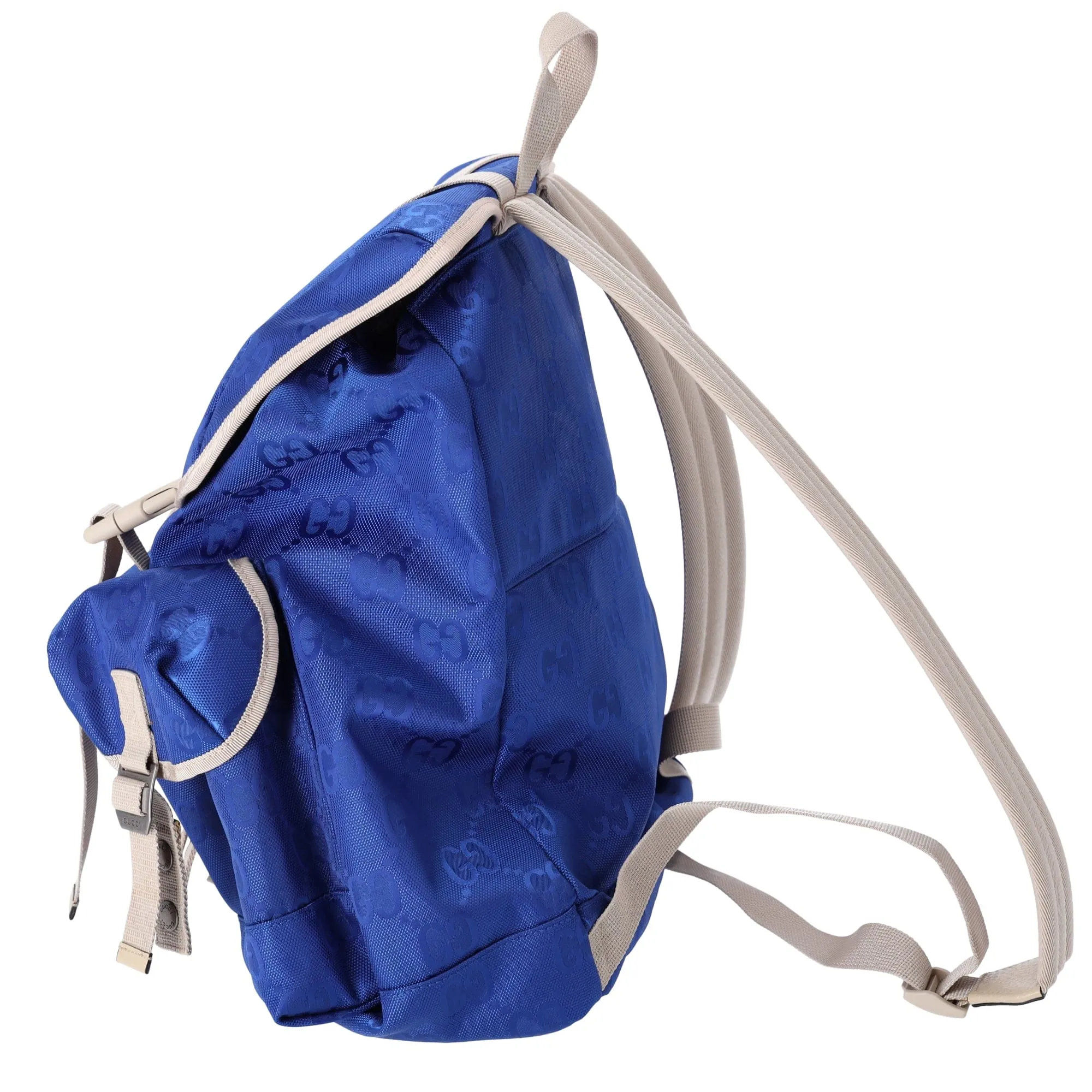 GUCCI Off The Grid Backpack 626160 Blue Beige Nylon Jacquard Leather sold by Gaby's Bags product image thumbnail 2