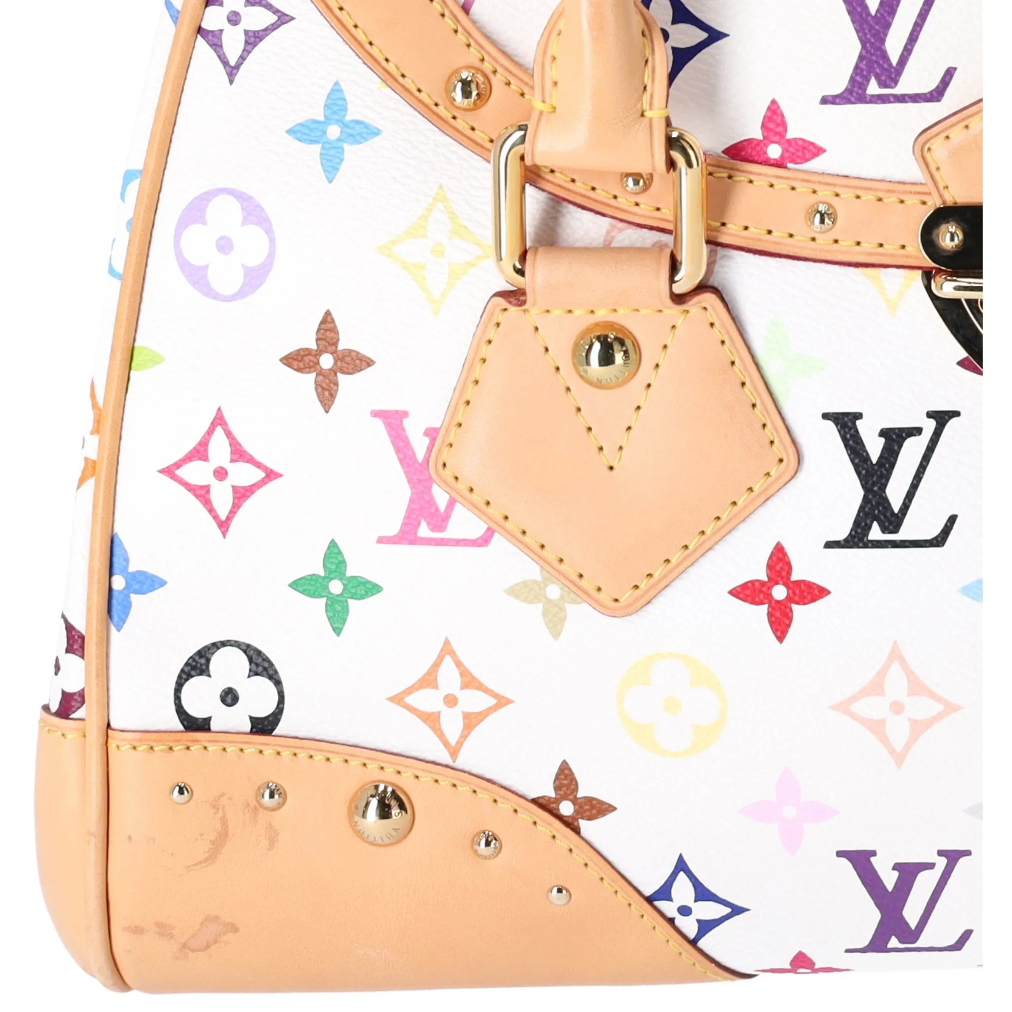 Louis Vuitton Beverly GM Monogram White Multicolor Handbag M40201 Blanc sold by Gaby's Bags product image thumbnail 3