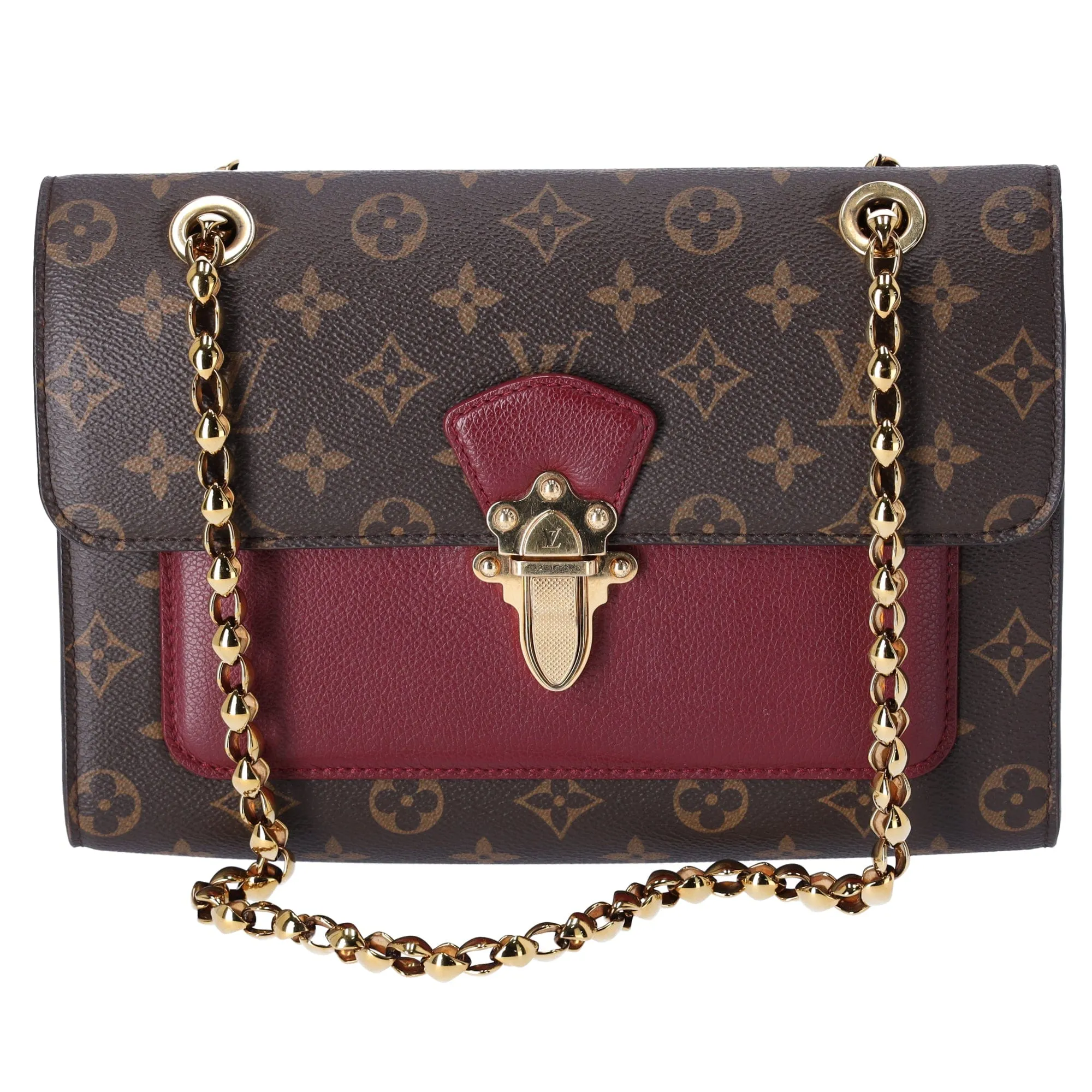 Louis Vuitton Victoire Chain Shoulder Bag Monogram Canvas M41732 Brown Raisin sold by Gaby's Bags