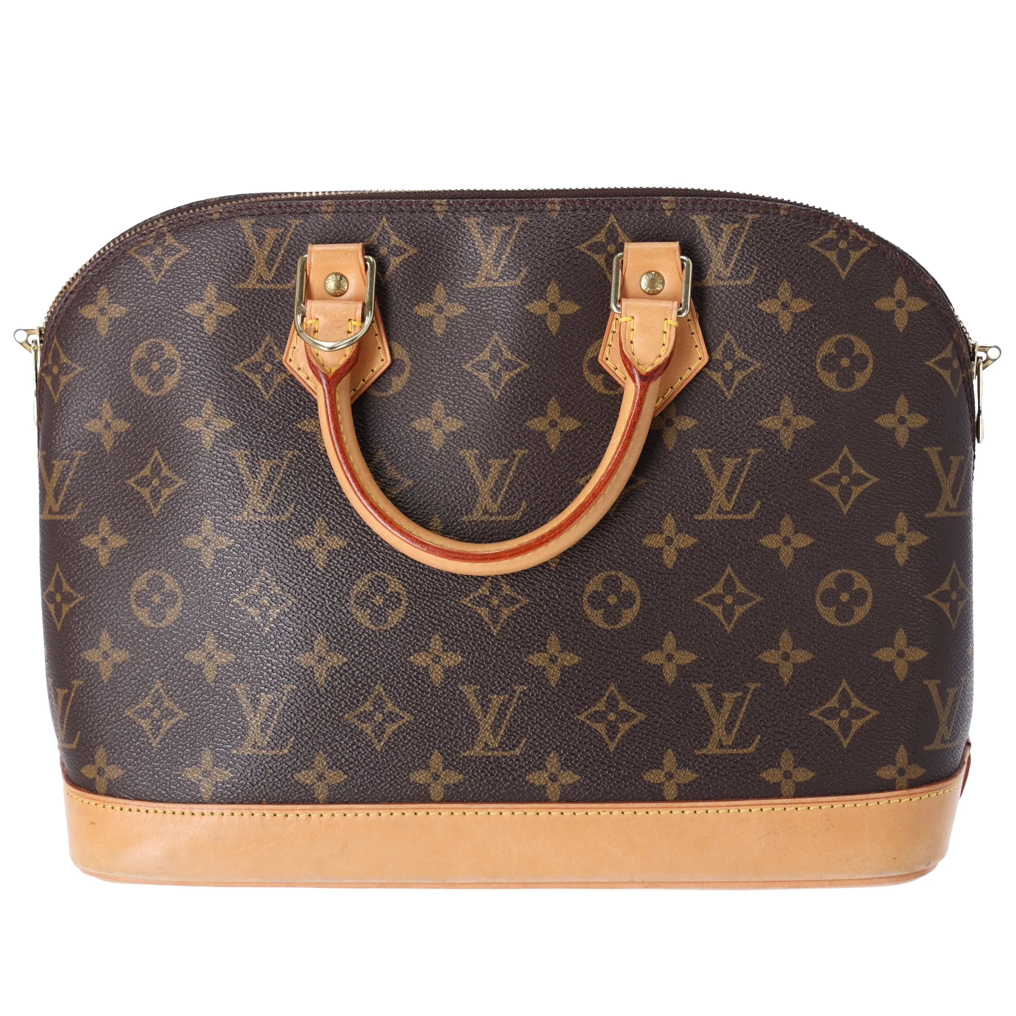 Louis Vuitton Alma Monogram Handbag M51130 Brown Dome Satchel sold by Gaby's Bags
