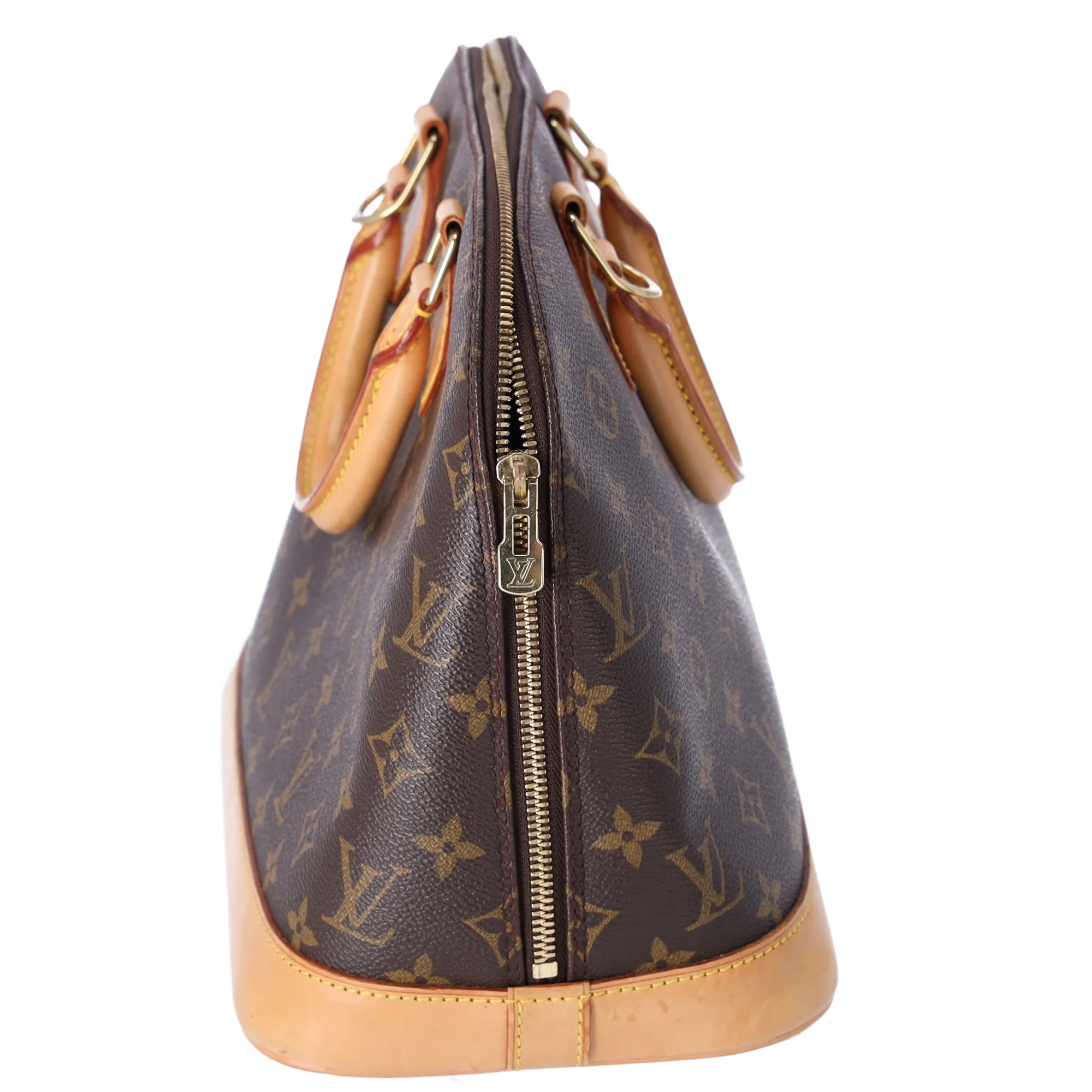 Louis Vuitton Alma Monogram Handbag M51130 Brown Dome Satchel sold by Gaby's Bags product image thumbnail 2