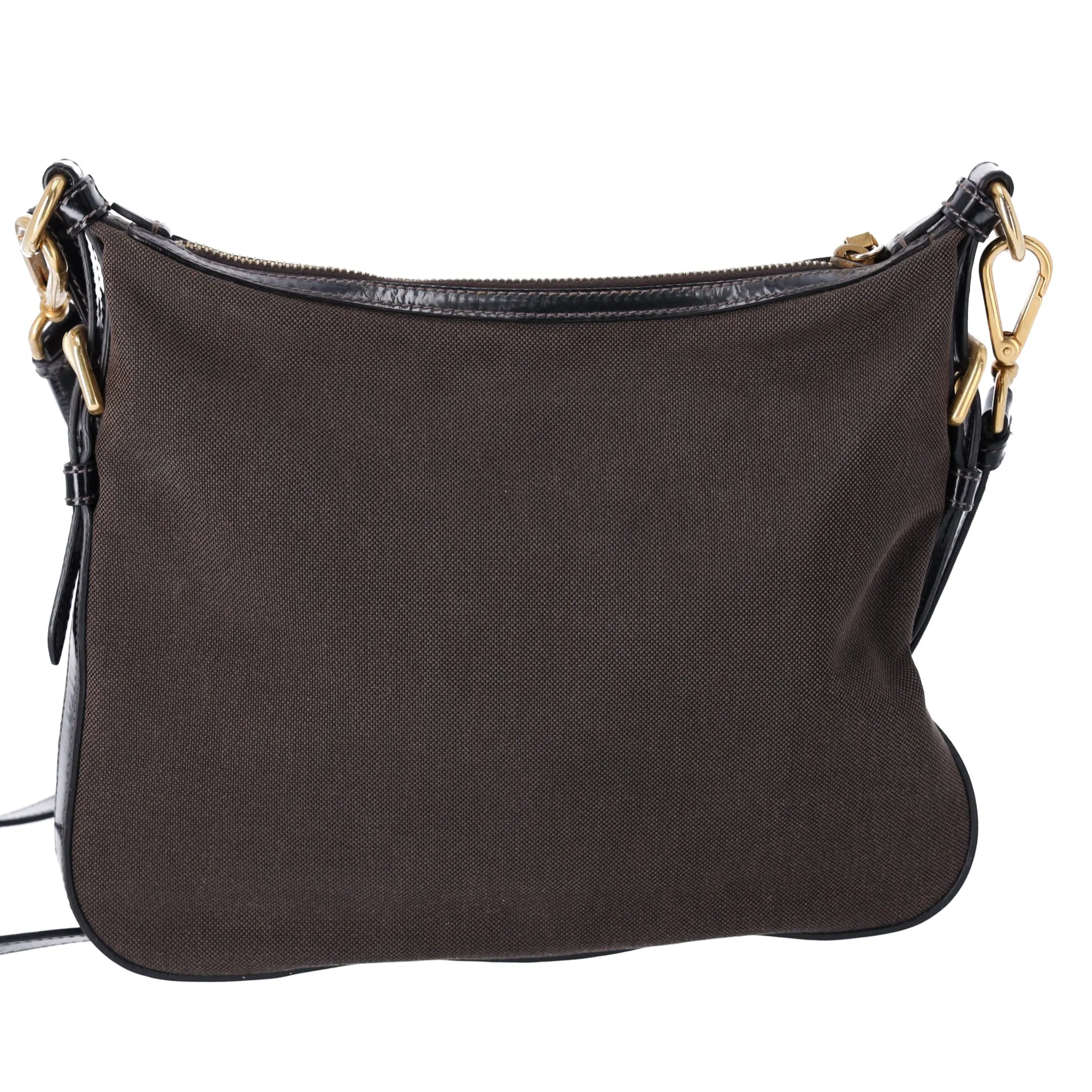 PRADA Logo Jacquard Crossbody Shoulder Bag Dark Brown Black sold by Gaby's Bags product image thumbnail 2