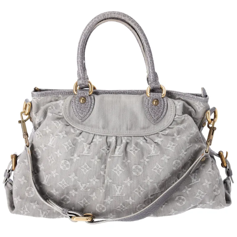 Louis Vuitton Neo Cabby MM Monogram Denim Handbag M95837 Gris Grey sold by Gaby's Bags