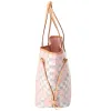 Louis Vuitton Neverfull MM Tote Bag Damier Azur Tahitienne Beige Pink sold by Gaby's Bags