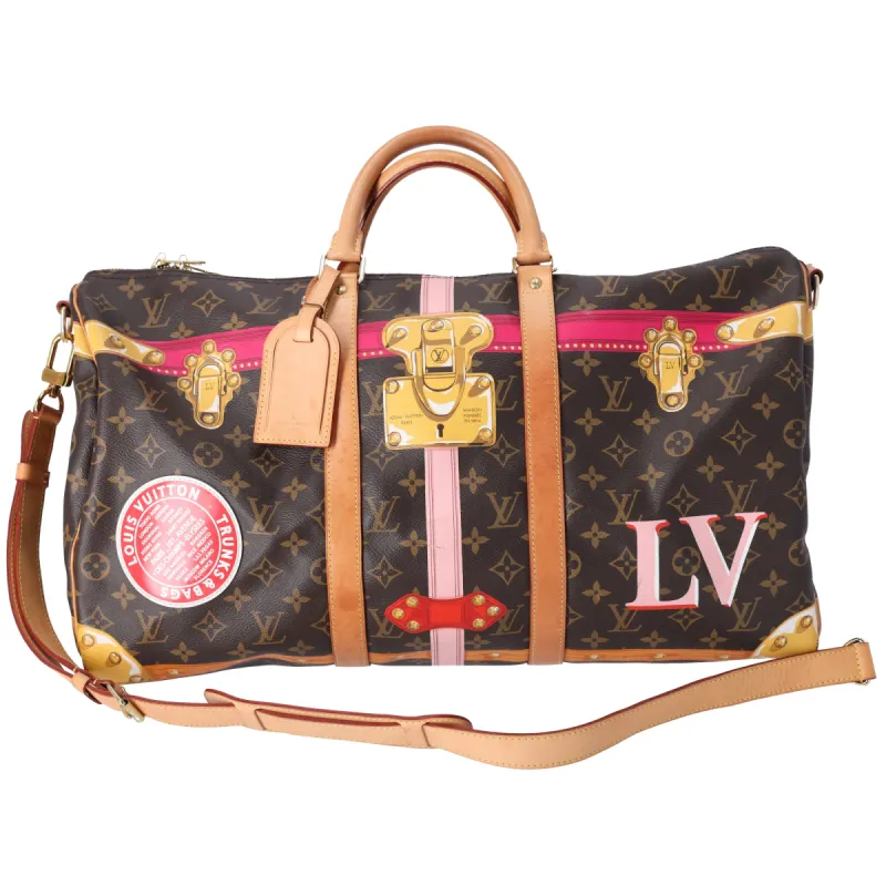 Louis Vuitton Keepall Bandouliere 50 Summer Trunk Monogram Boston Bag M43613 sold by Gaby's Bags