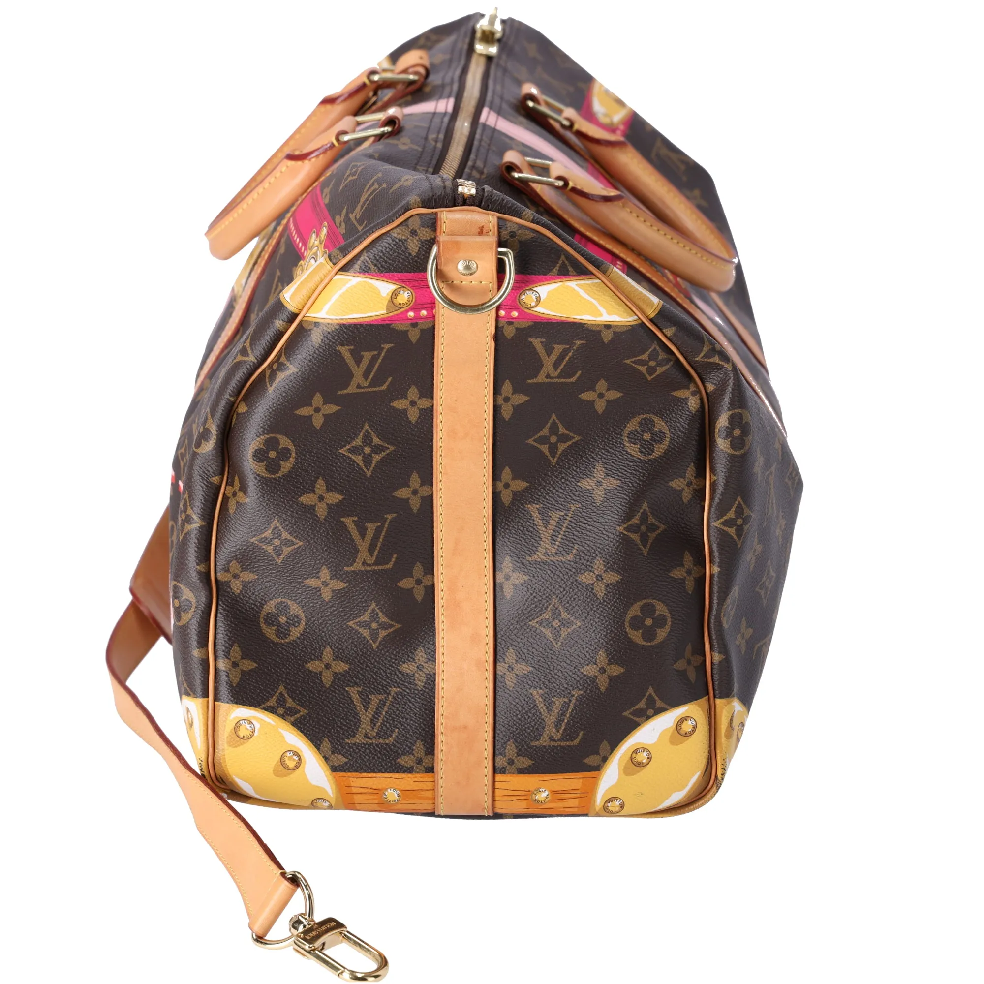 Louis Vuitton Keepall Bandouliere 50 Summer Trunk Monogram Boston Bag M43613 sold by Gaby's Bags product image thumbnail 5