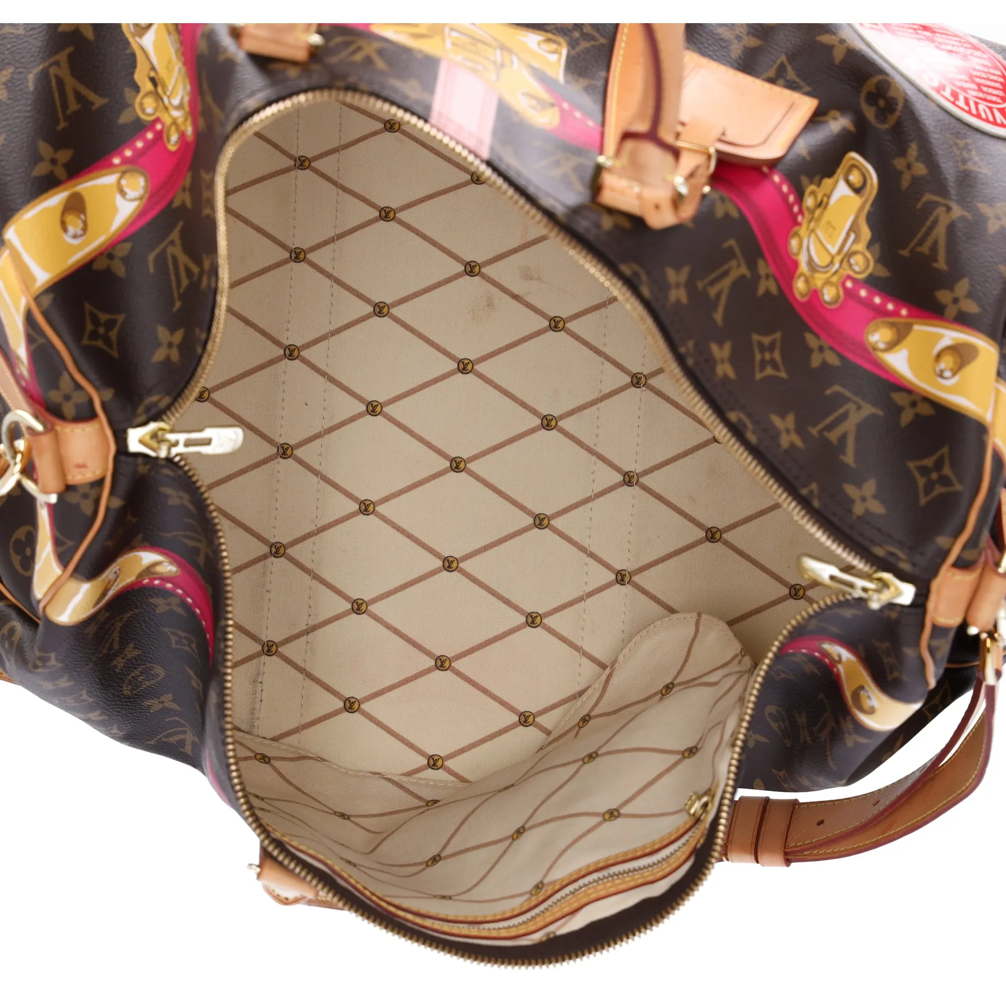 Louis Vuitton Keepall Bandouliere 50 Summer Trunk Monogram Boston Bag M43613 sold by Gaby's Bags product image thumbnail 2