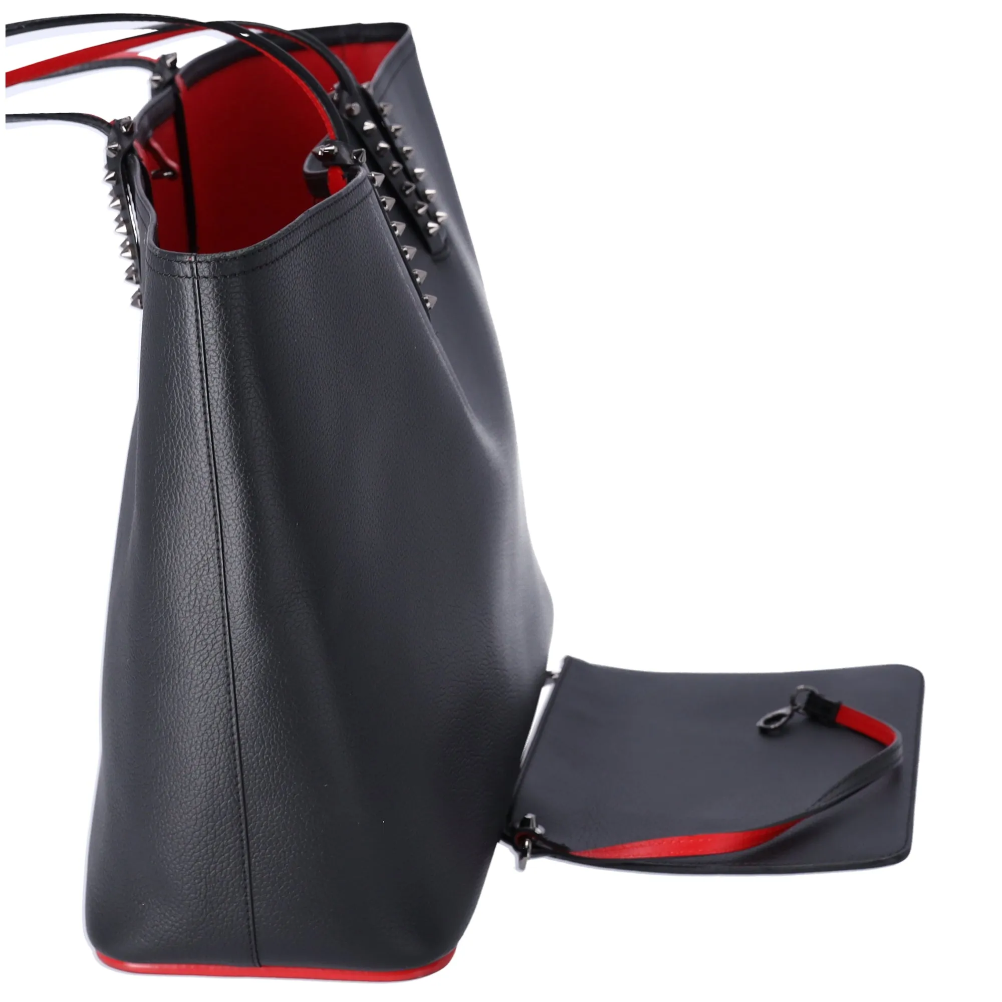 Christian Louboutin Cabata Large East West Tote Bag Black Red Leather sold by Gaby's Bags product image thumbnail 5