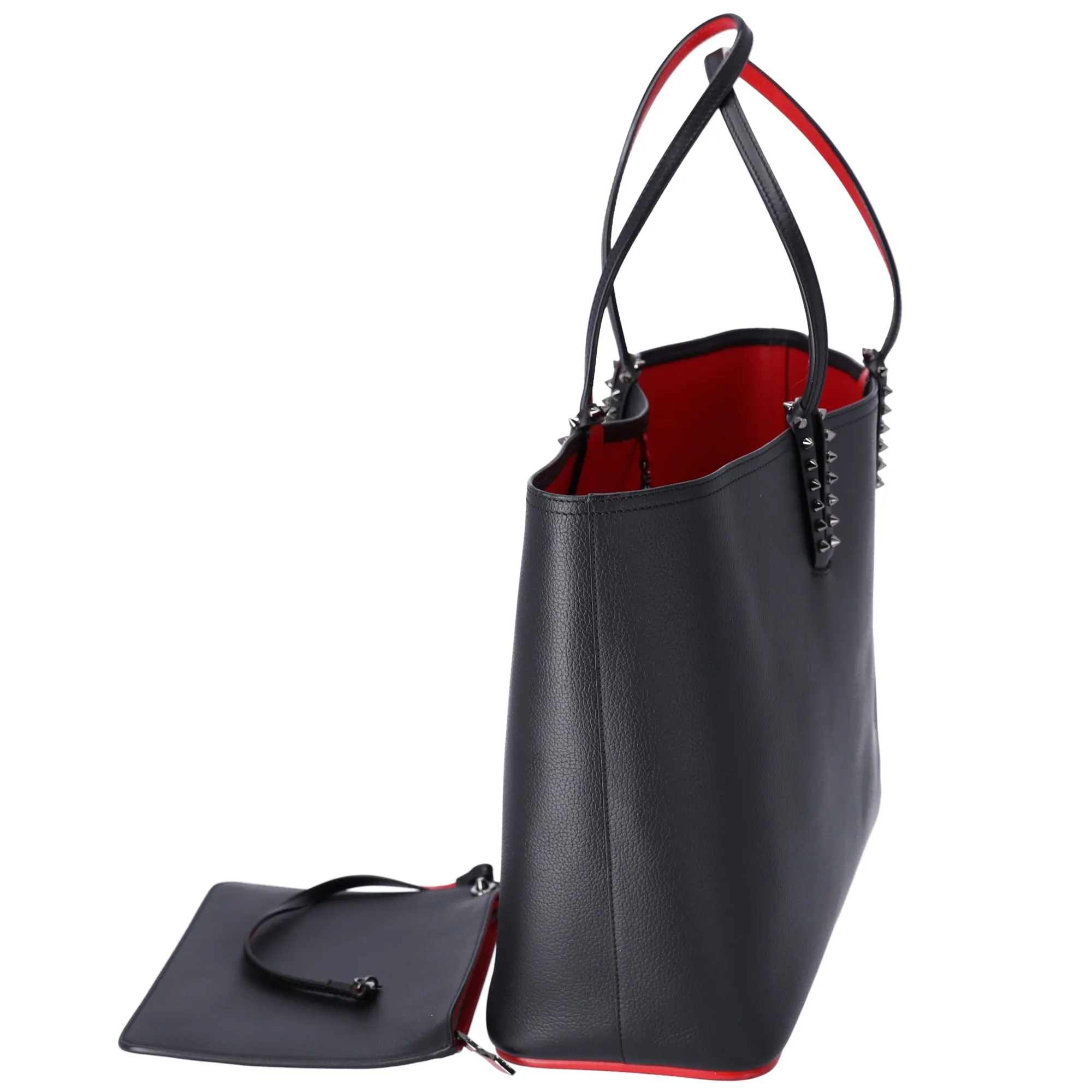 Christian Louboutin Cabata Large East West Tote Bag Black Red Leather sold by Gaby's Bags product image thumbnail 3