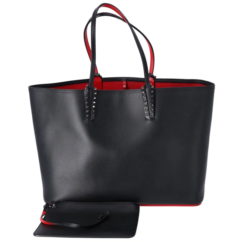 Christian Louboutin Cabata Large East West Tote Bag Black Red Leather sold by Gaby's Bags