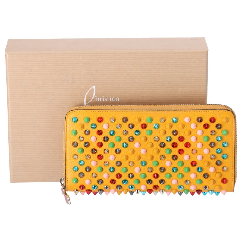 Christian Louboutin Panettone Long Wallet 1175147 Dark yellow Leather Studded sold by Gaby's Bags
