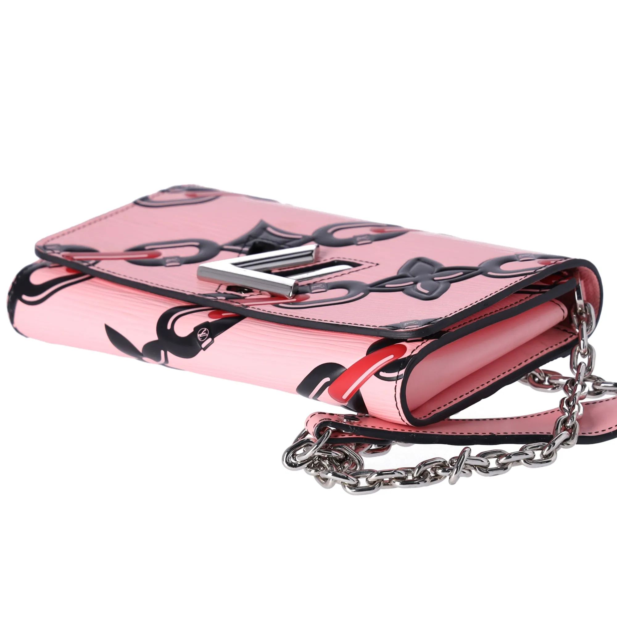 Louis Vuitton Twist Chain Wallet Crossbody Epi Black Pink sold by Gaby's Bags product image thumbnail 5