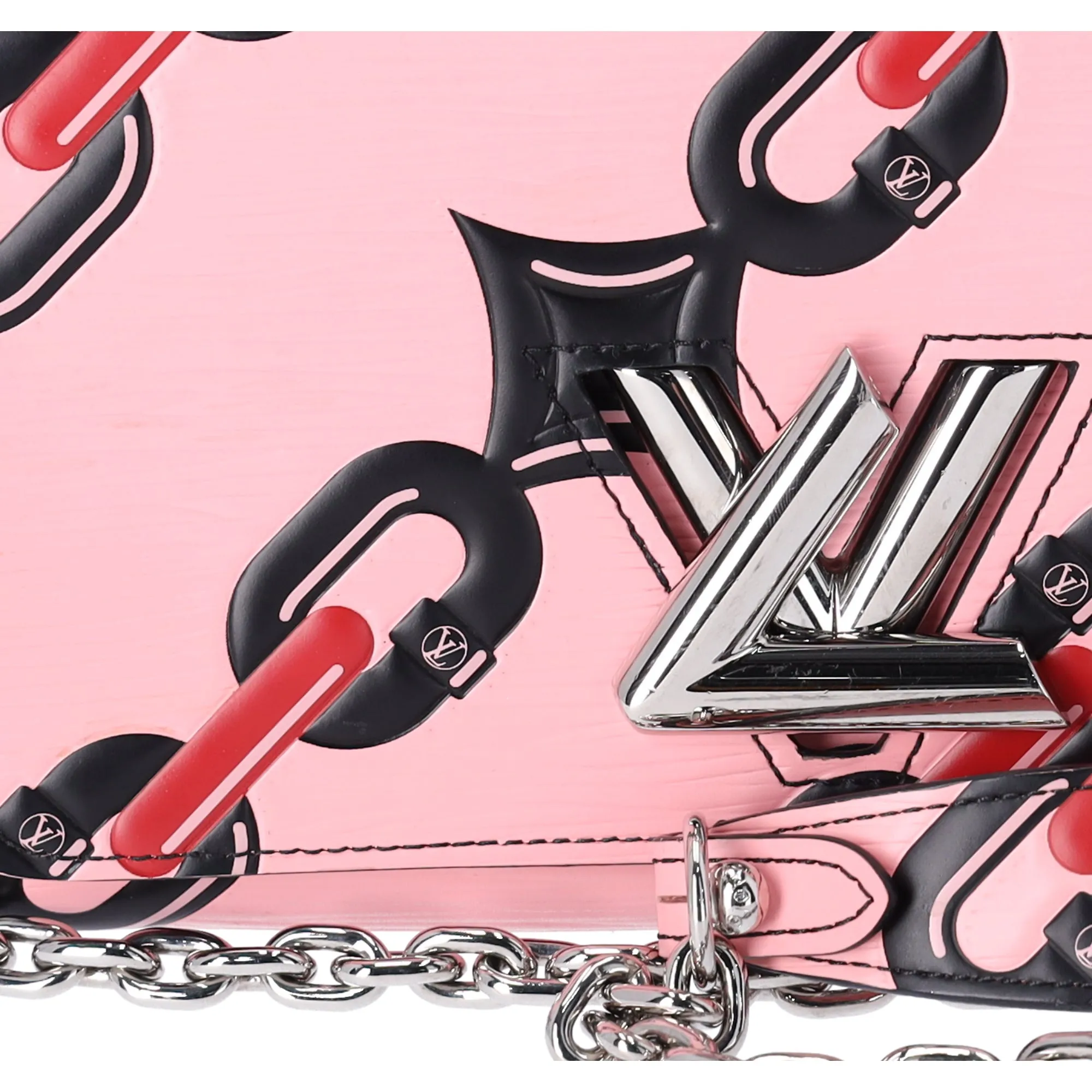 Louis Vuitton Twist Chain Wallet Crossbody Epi Black Pink sold by Gaby's Bags product image thumbnail 2