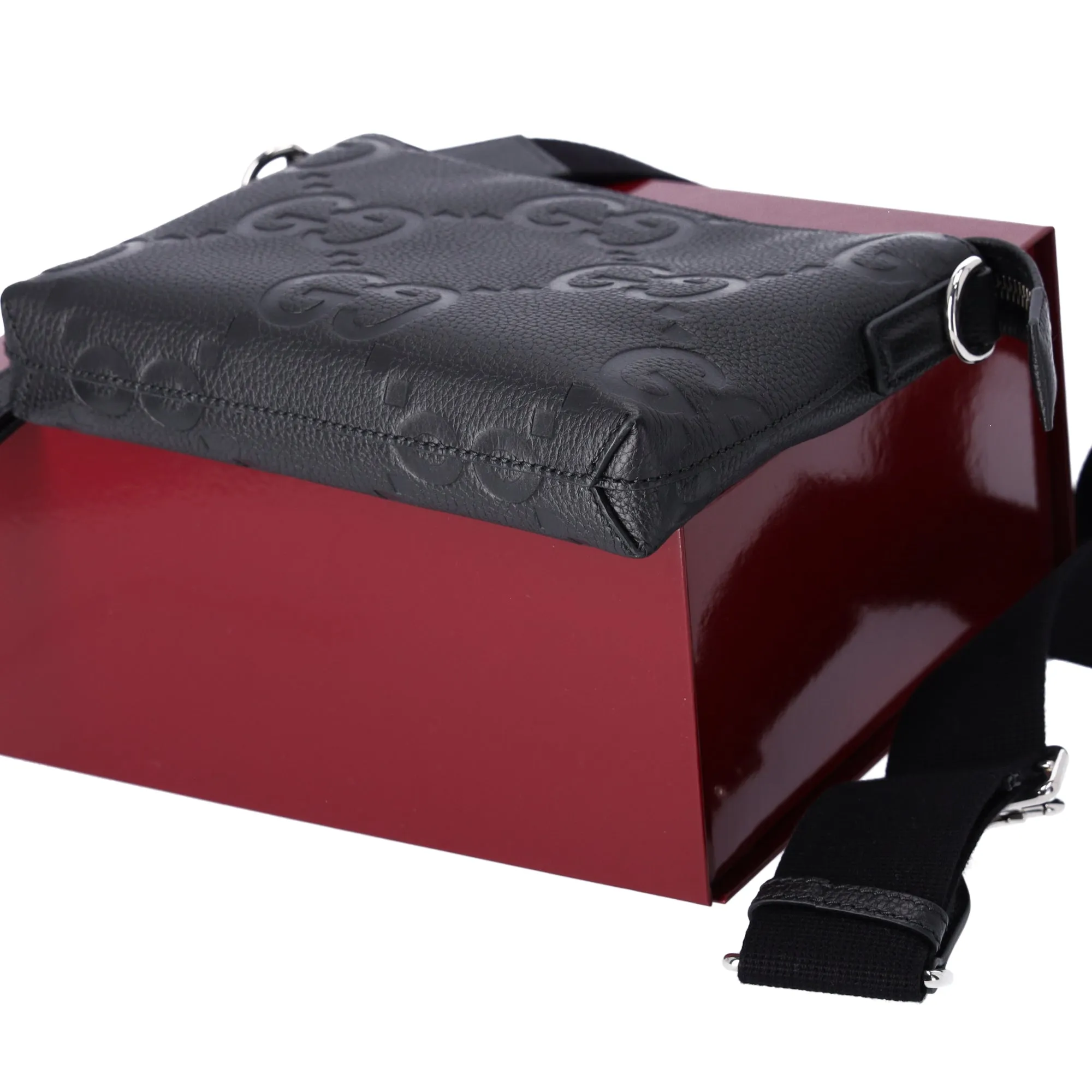 GUCCI Jumbo GG Small Messenger Bag Shoulder Bag 761747 Black Leather sold by Gaby's Bags product image thumbnail 5