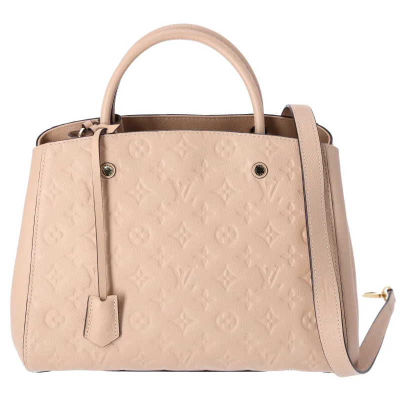 Louis Vuitton Montaigne MM Monogram Empreinte Handbag M41152 Dune sold by Gaby's Bags