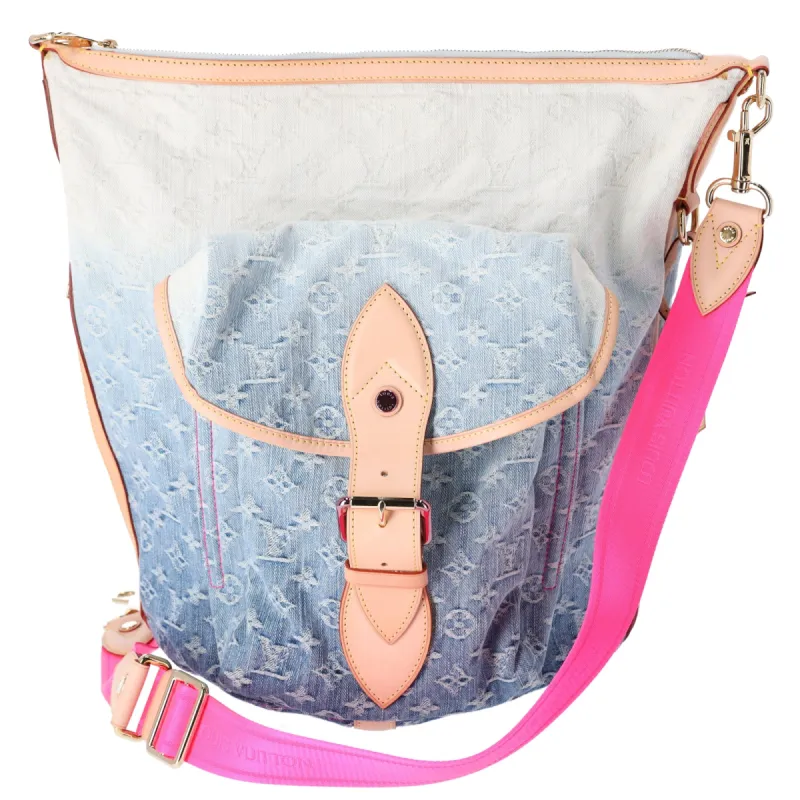 Louis Vuitton Sunburst PM Monogram Denim Shoulder Bag M93184 Blue Pink made by Louis Vuitton